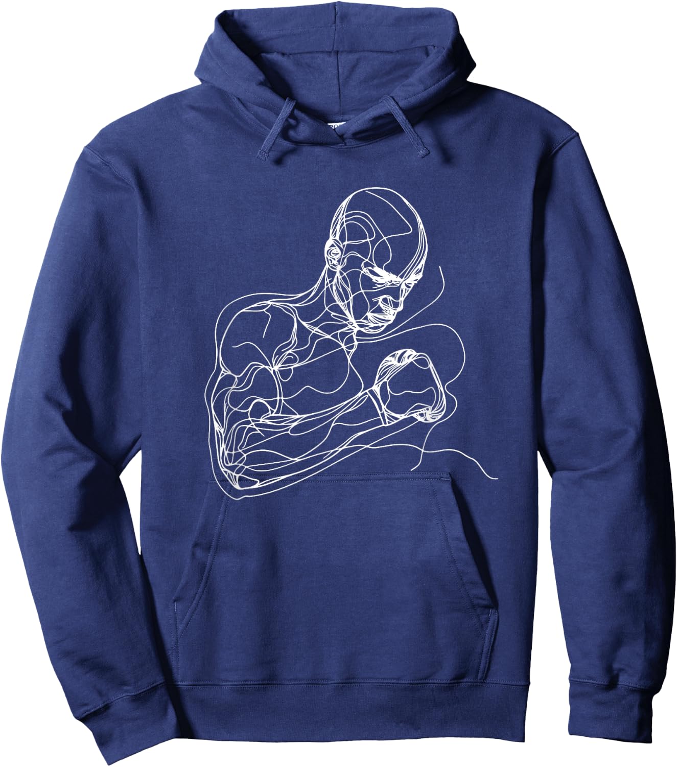 Boxeur Enthousiaste de l'esquisse de boxe Hoodie - Hoodie | Navy