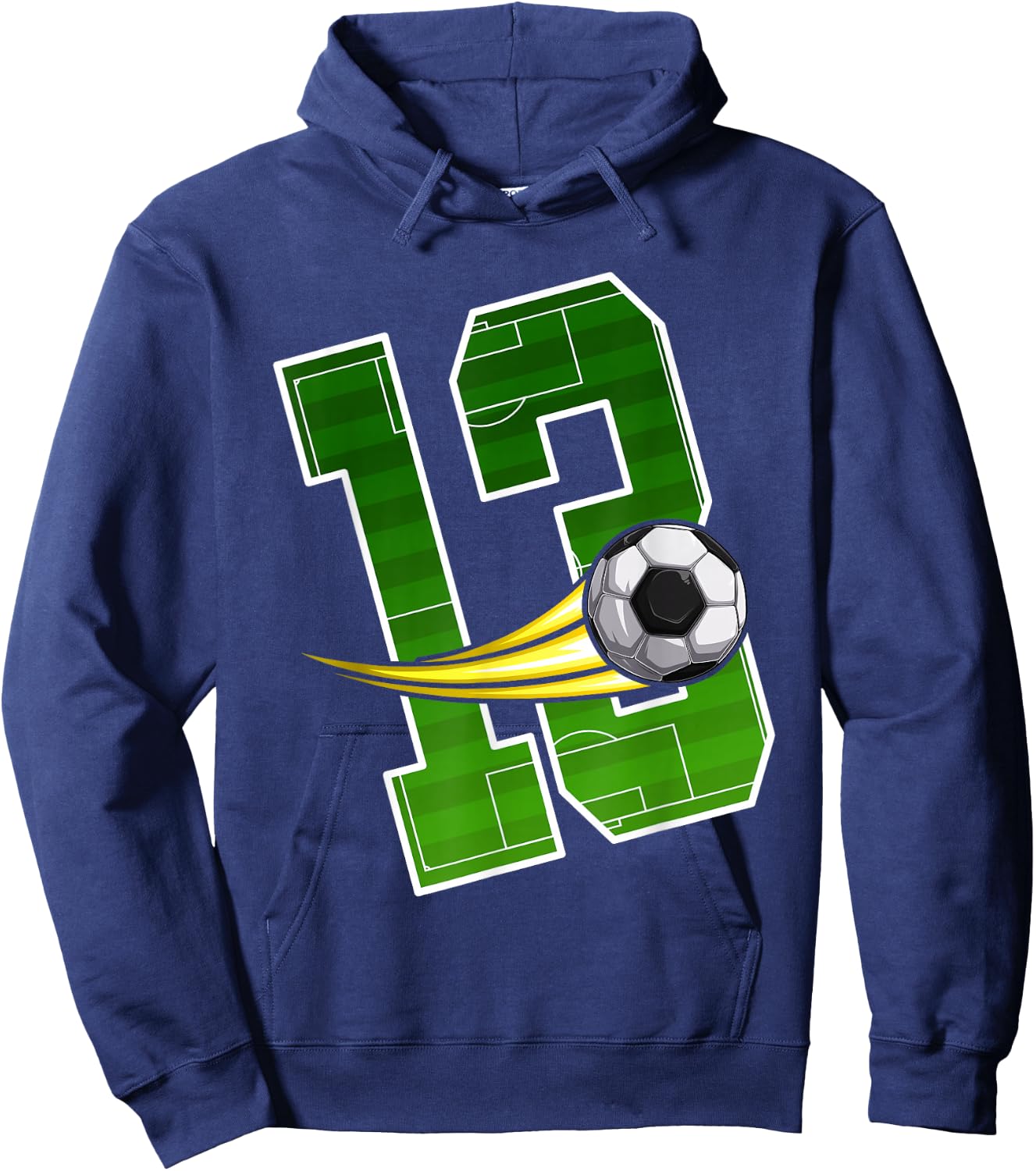Soccer 13nd Birthday - I'm 13 - Children's Birthday Hoodie - Hoodie | Navy