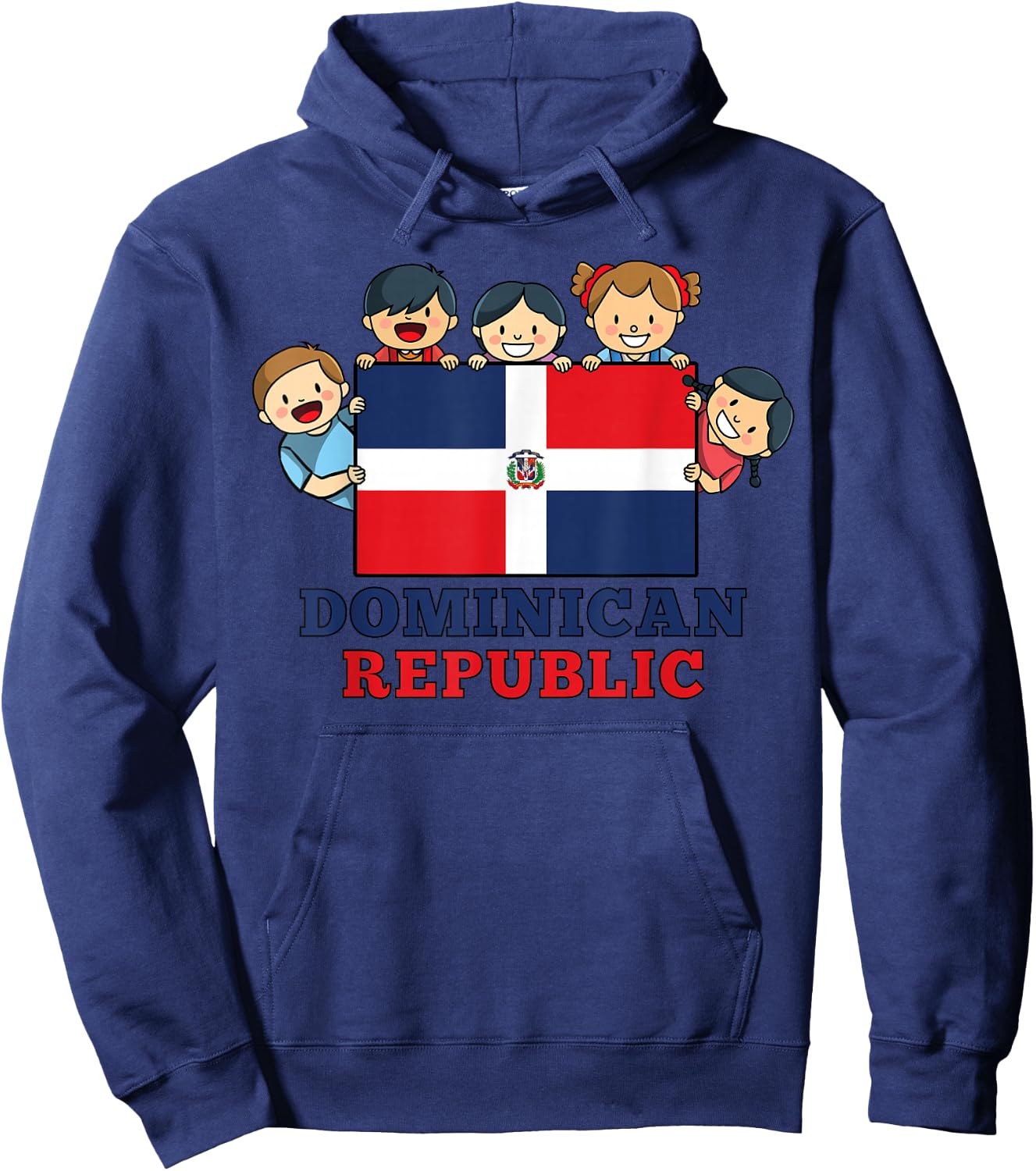 Kids Dominican Republic Flag Hispanic Heritage Dominican Hoodie - Hoodie | Navy
