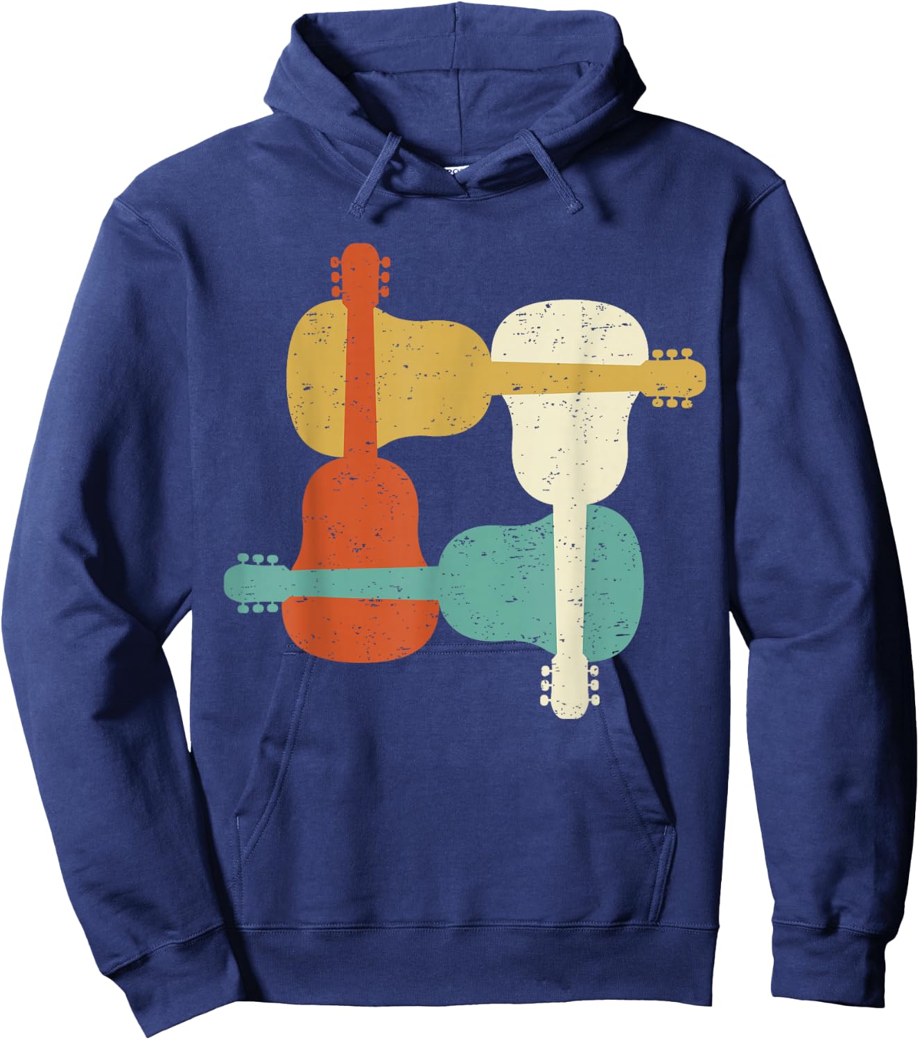 Classical Guitar Player, Guitarist, Classic I Retro Hoodie - Hoodie | Navy