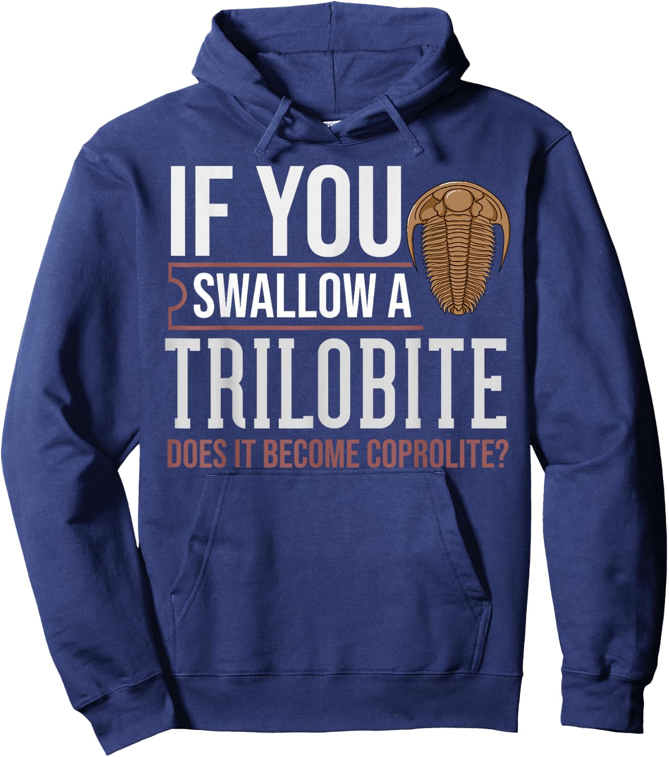 Trilobite Fossil Gift Future Paleontologist Small Hoodie - Hoodie | Navy