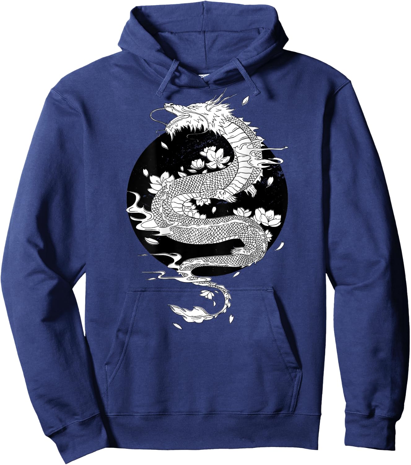 Tattoo Dragon Shirt Japanese Back Fire Dragon Hoodie - Hoodie | Navy