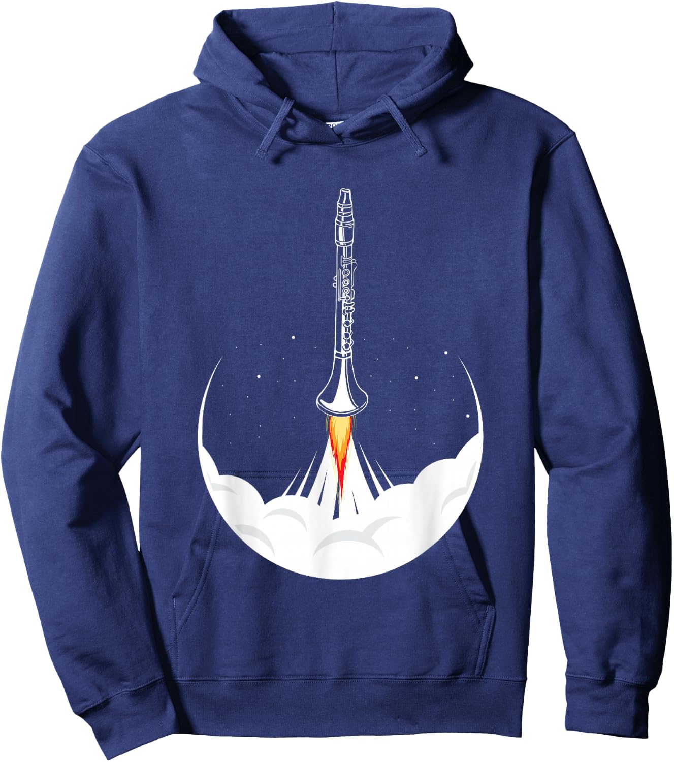 Clarinet Rocket - Clarinetist Orchestra Woodwind Hoodie - Hoodie | Navy
