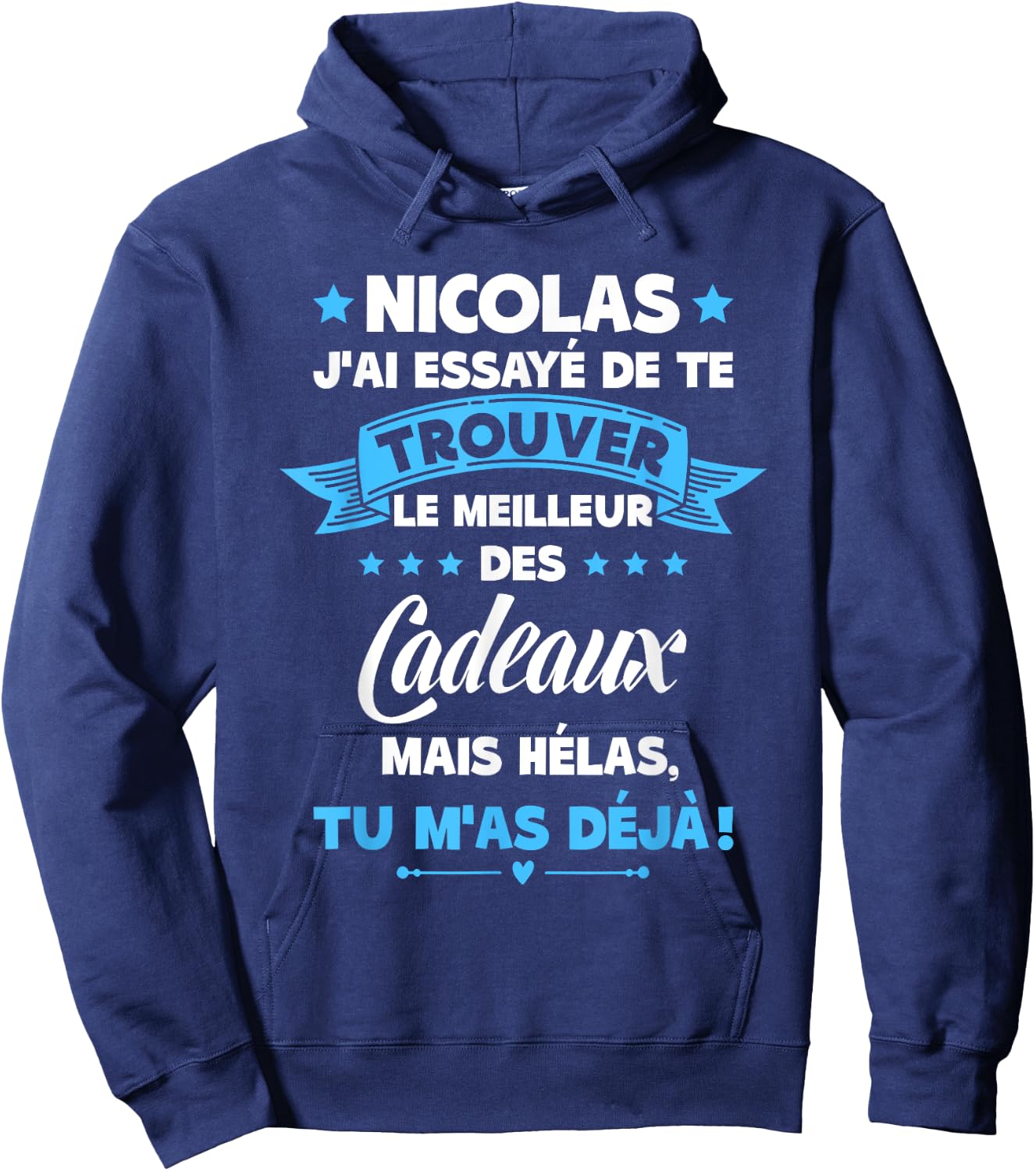 Best Nicolas Of The World Super Nicolas Birthday Gift , Black, S Hoodie - Hoodie | Navy