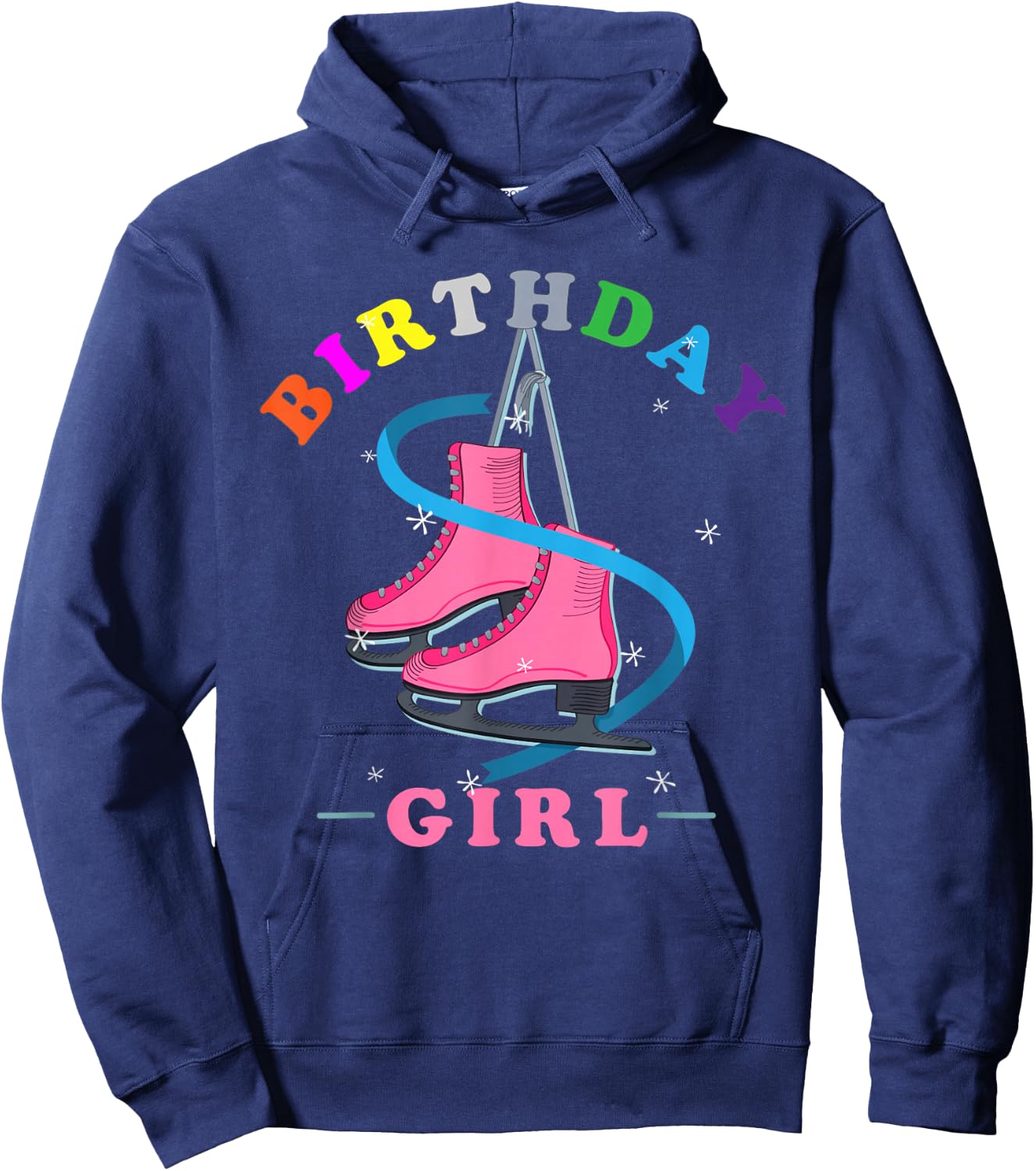 Figure Skating or Ice Skating or Birthday Girls Ice skating Hoodie - Hoodie | Navy
