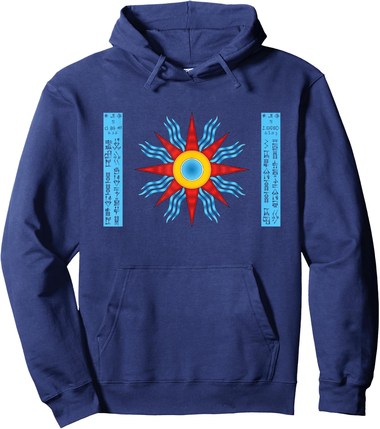 Chaldean Flag Hoodie - Hoodie | Navy