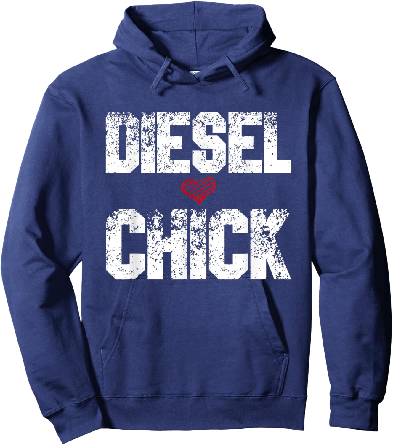 Women's Diesel Chick Trucker - Truck Drivers Gift Hoodie - Hoodie | Navy
