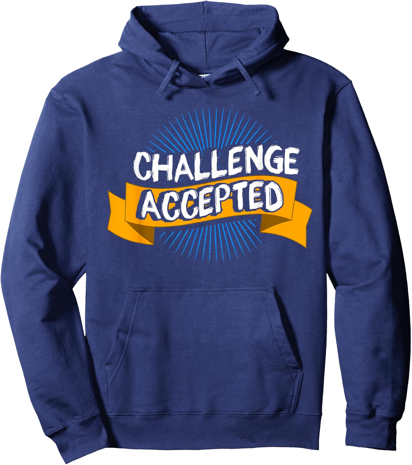 Challenge Accepted Goal Gym Motivation Inspiration Hoodie - Hoodie | Navy