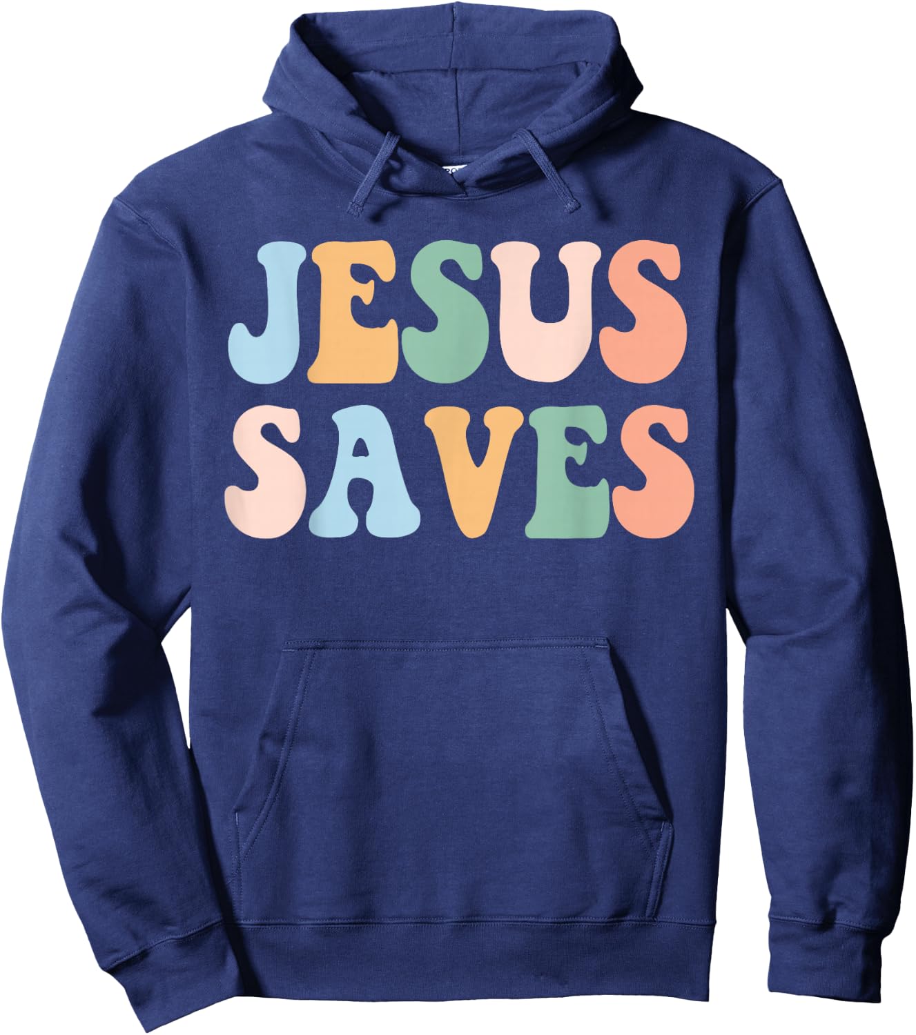 Jesus Saves Christian Retro Vintage Hoodie - Hoodie | Navy