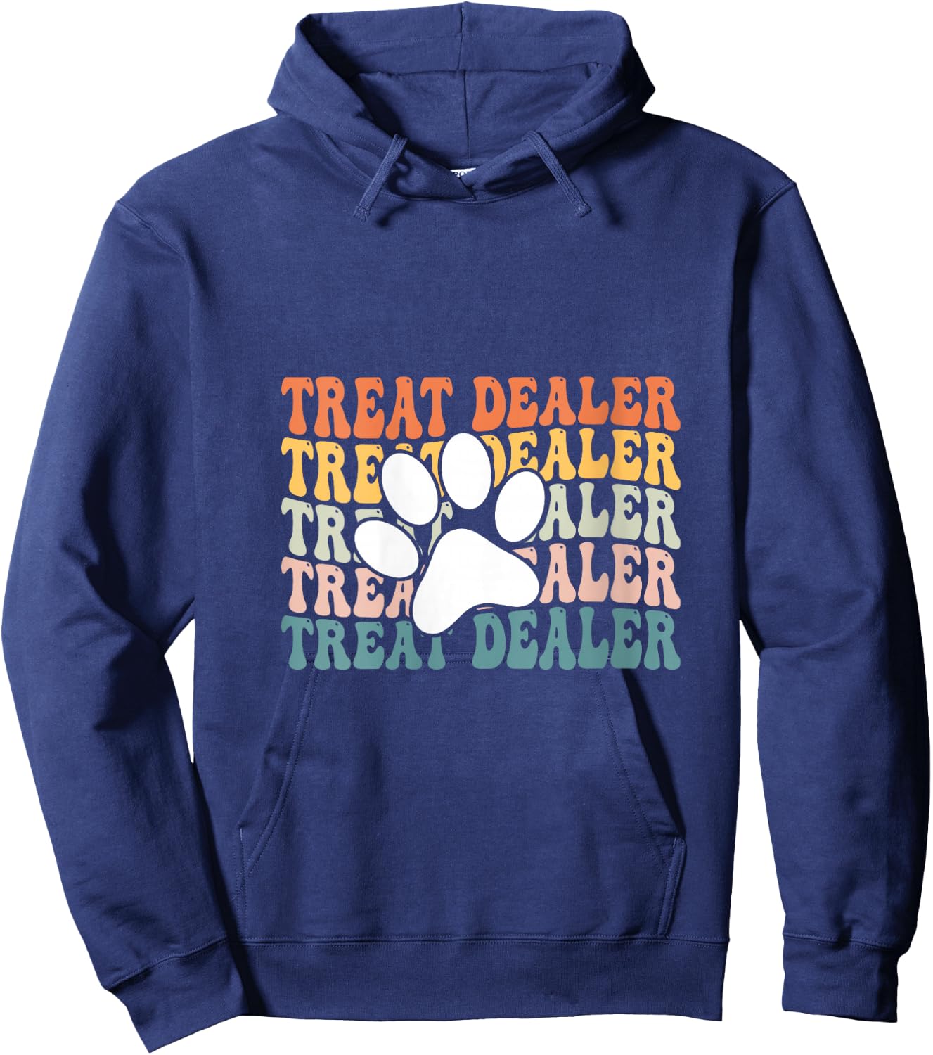 Women's Treat Dealer , funny dog treat for dog mom and dog dad V-Neck Hoodie - Hoodie | Navy