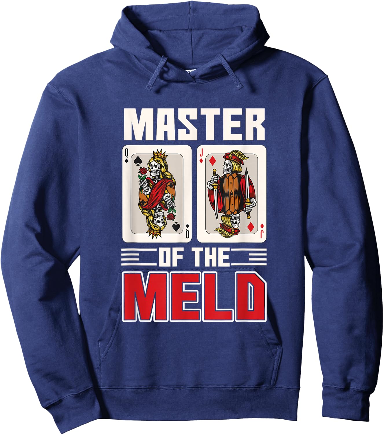 Funny Pinochle Meld Quote Card Game Playing Lucky Pinochle Hoodie - Hoodie | Navy
