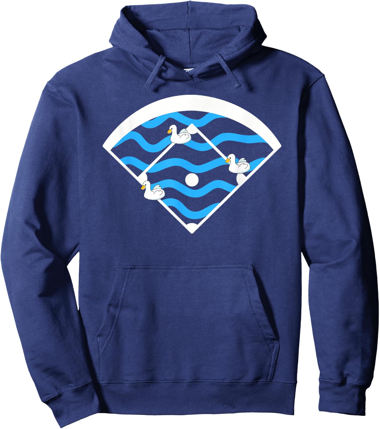 Funny Baseball Ducks On The Pond Base Ball Hoodie - Hoodie | Navy