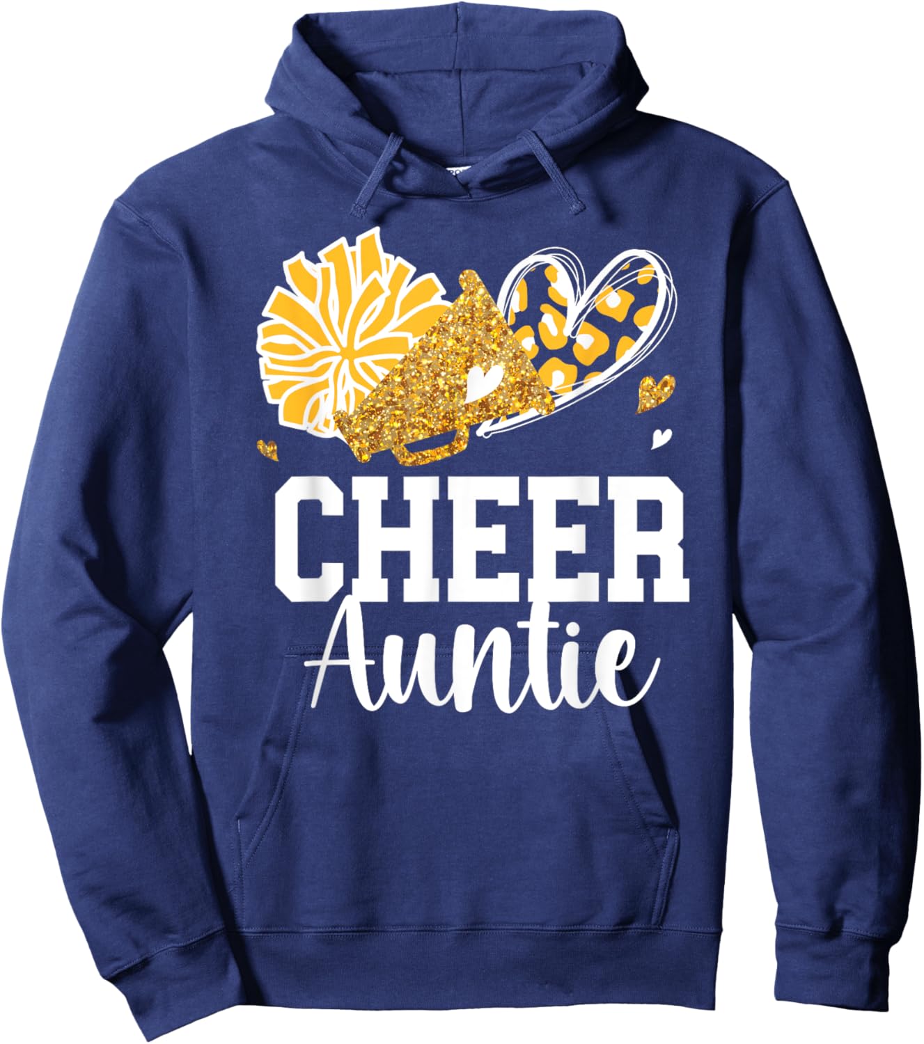 Cheer Auntie Cheerleader Aunt Cheer Aunt Cheerleading Aunt Hoodie - Hoodie | Navy