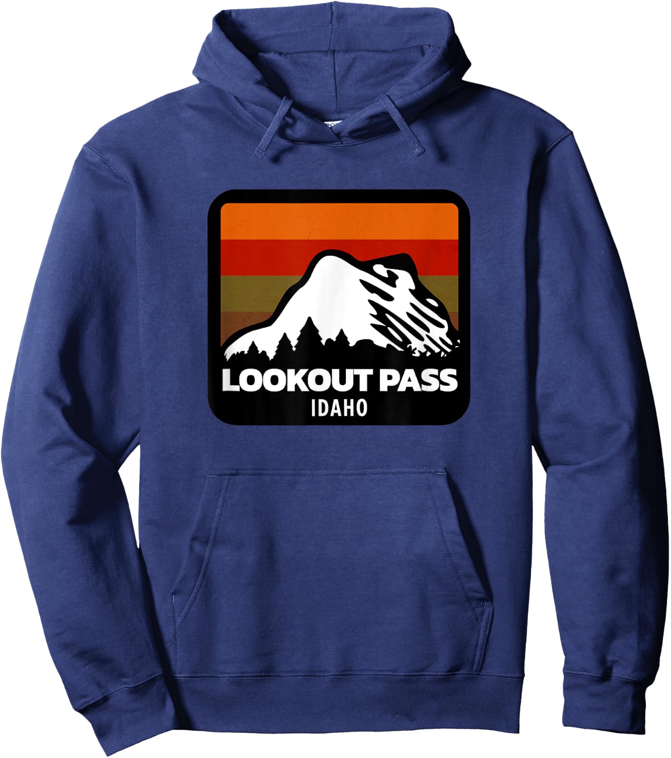 Lookout Pass Idaho Skiing Snowboarding Family Ski Hoodie - Hoodie | Navy