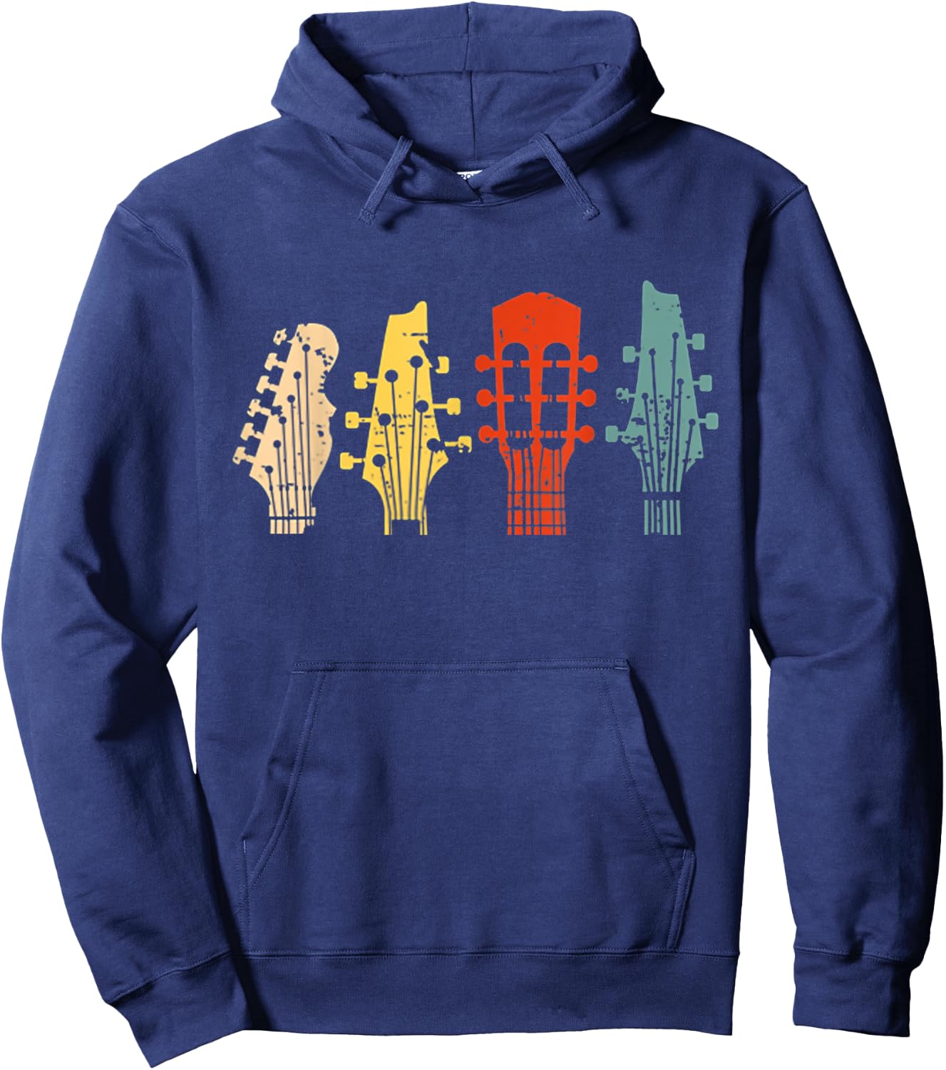 Vintage Guitar Gift Women Music Band Guitarist Stuff Hoodie - Hoodie | Navy