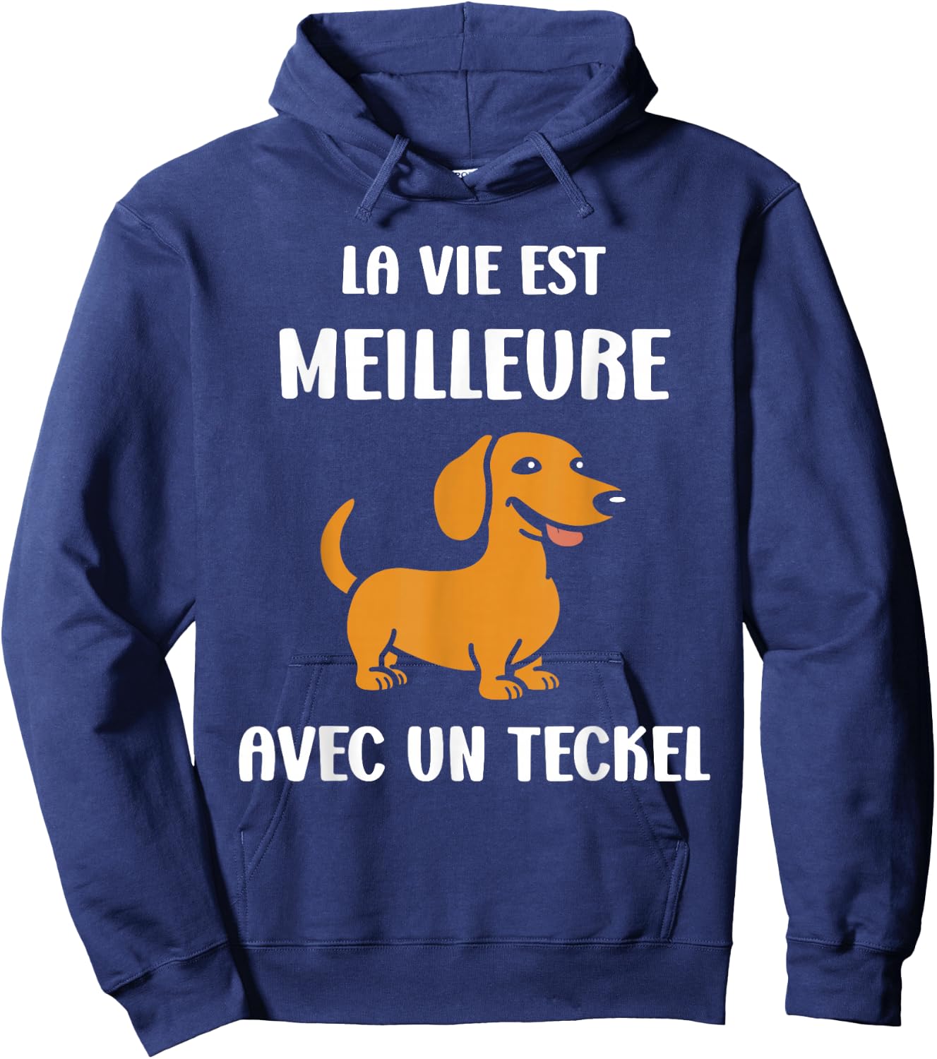 Humor Dachshunds Dog Life Is Better With A Dachshund , Black, S Hoodie - Hoodie | Navy