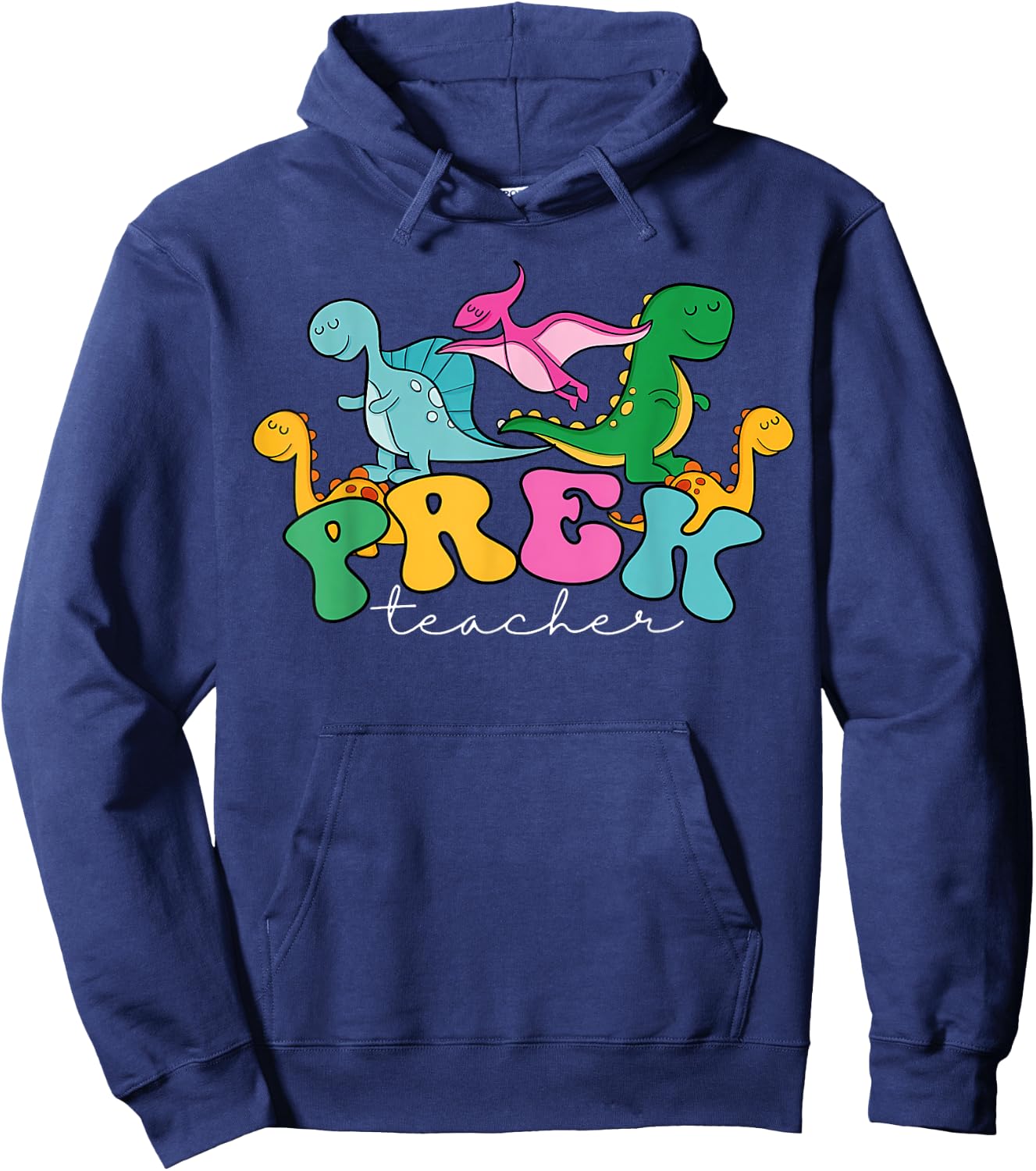 Pre-k Teacher Dinosaur Cute Preschool Dino Back To School Women Kids Hoodie - Hoodie | Navy