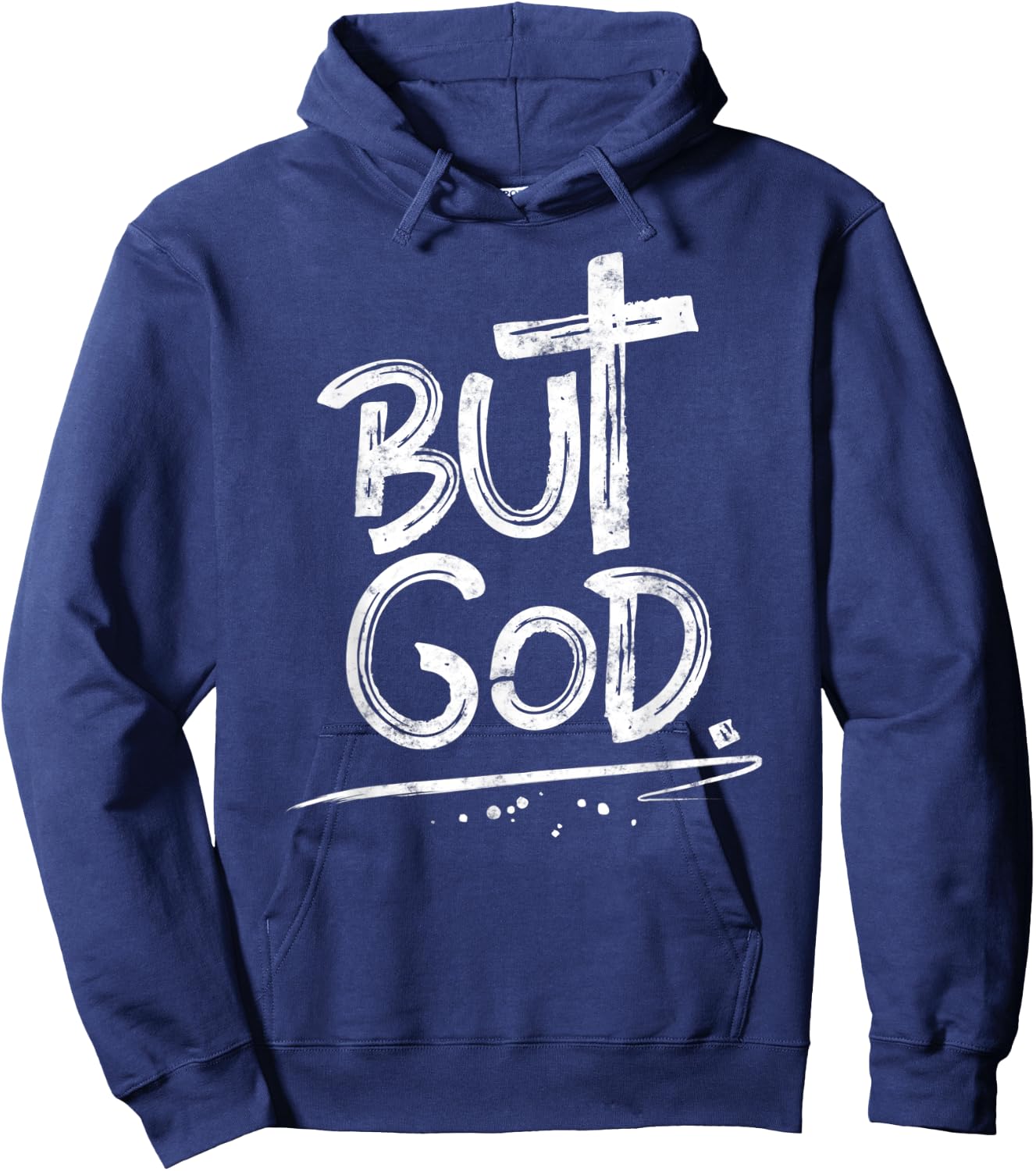 But God Christian Cross Hoodie - Hoodie | Navy