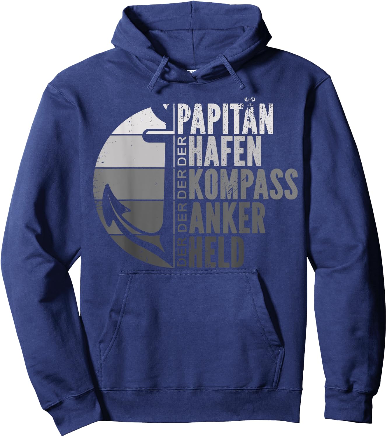Herren Papitän Papa Kapitän Vatertag Captain Anker Segler Schiffer Hoodie - Hoodie | Navy