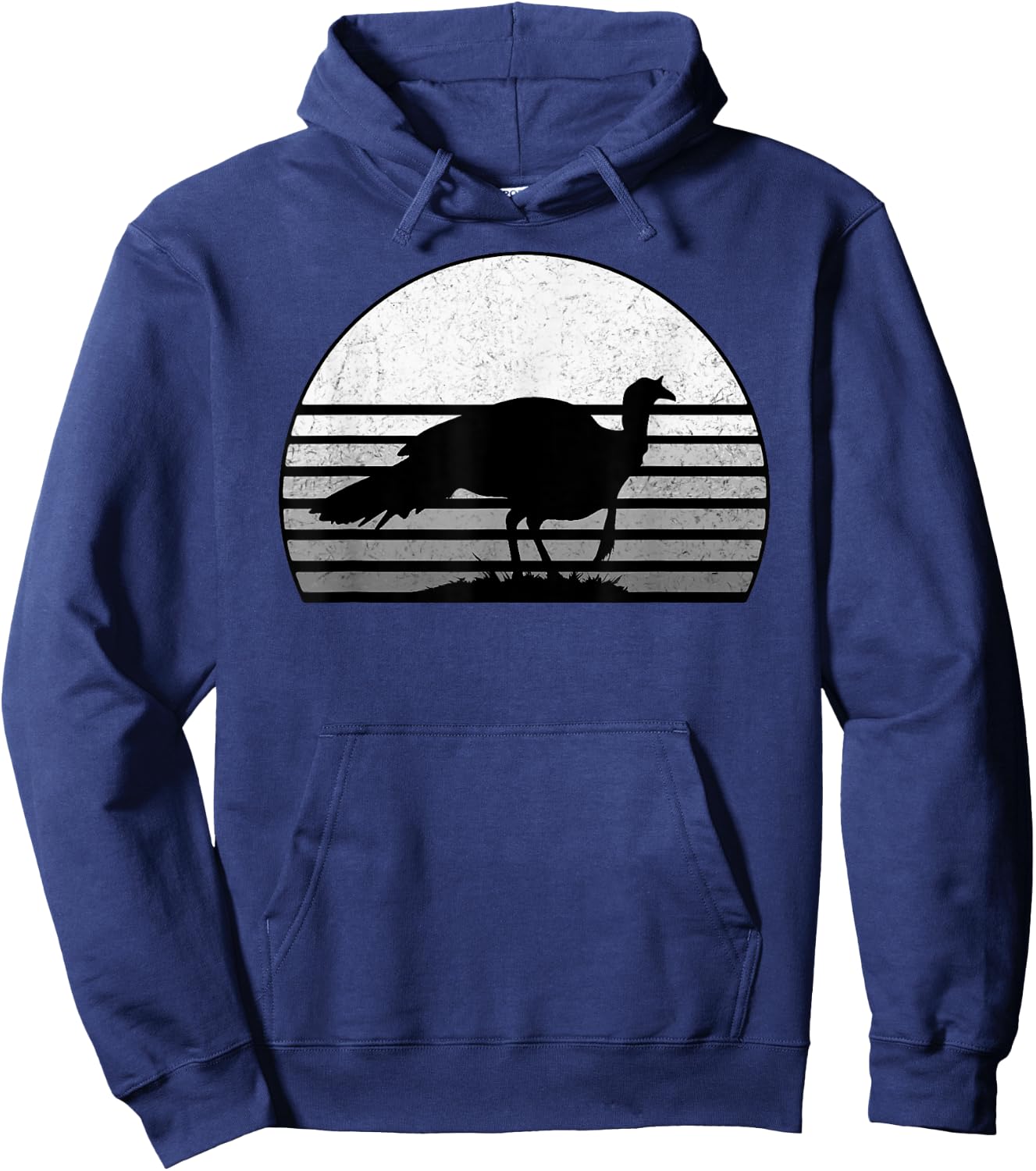 Turkey Hunting Retro Sun Upland Bird Hunter Thanksgiving 2 Hoodie - Hoodie | Navy