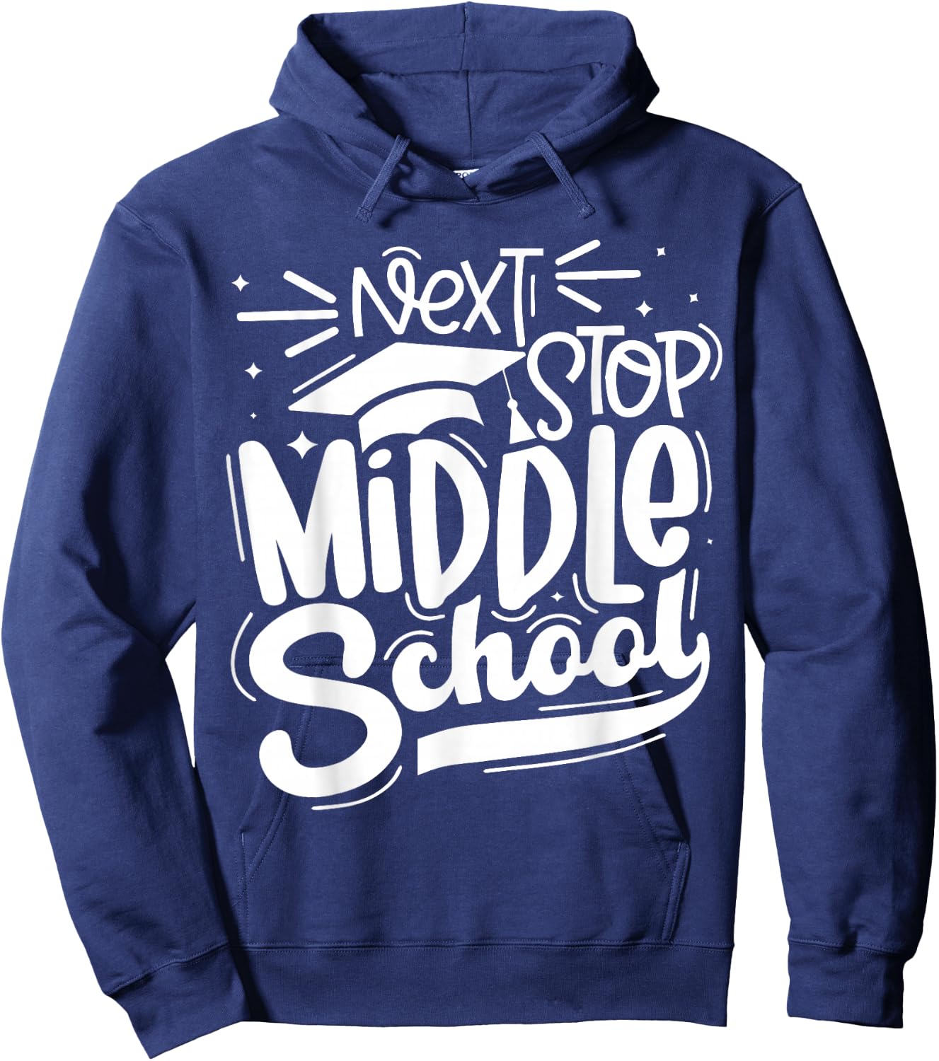 Vintage Next Stop Middle School Graduation Last Day Hoodie - Hoodie | Navy