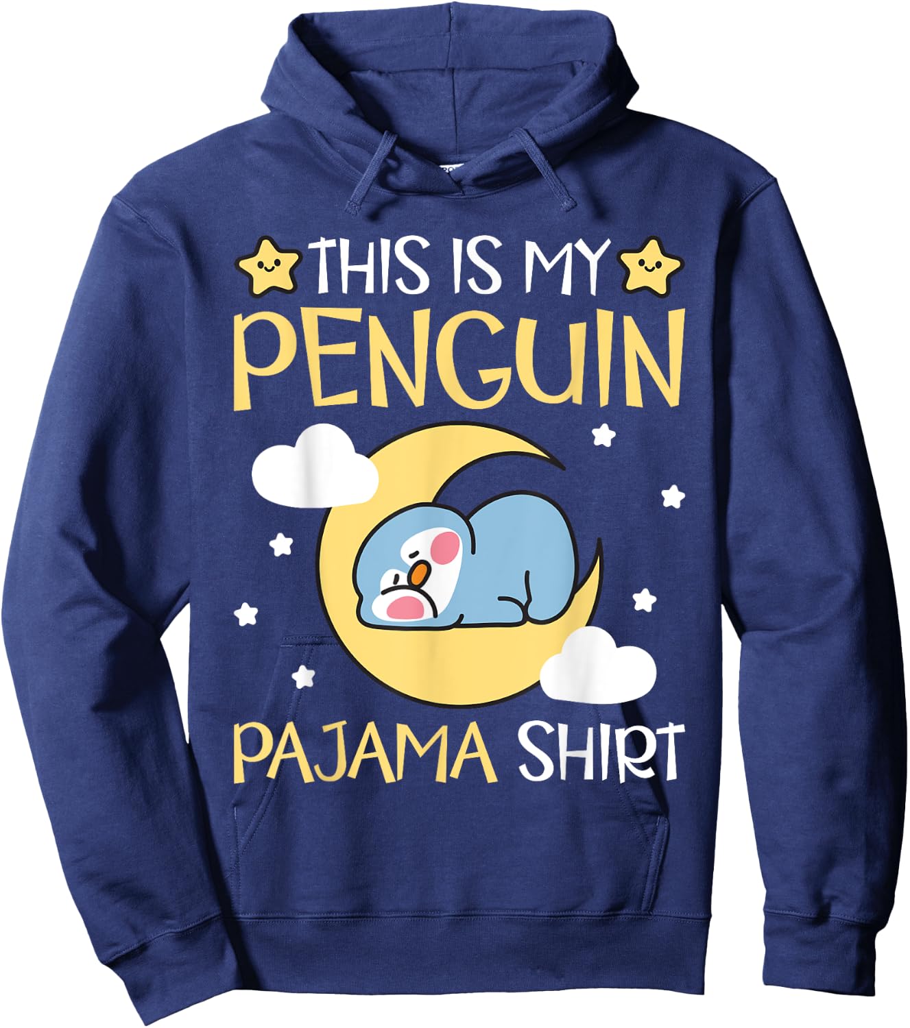 Cute PJ Teen Boys Girls PJs Funny This Is My Penguin Pajama Hoodie - Hoodie | Navy