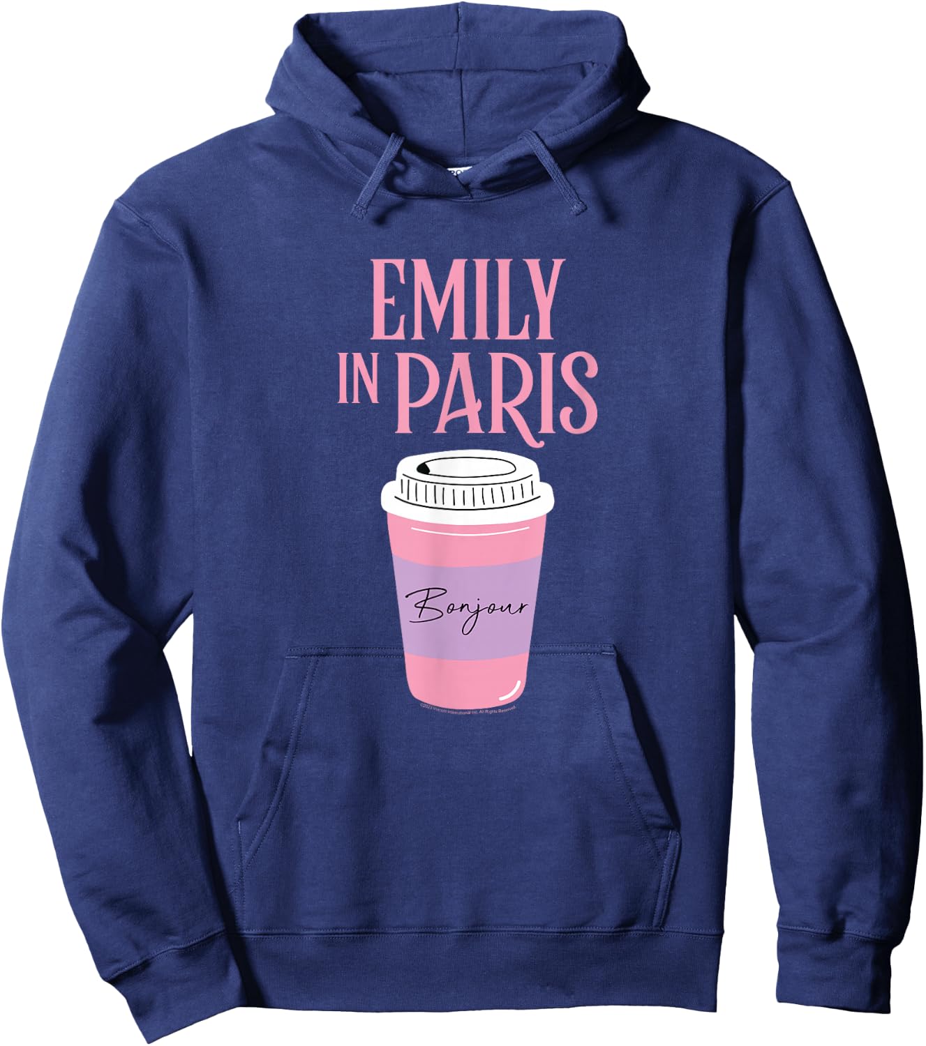 Emily in Paris Coffee Cup & Logo Hoodie - Hoodie | Navy