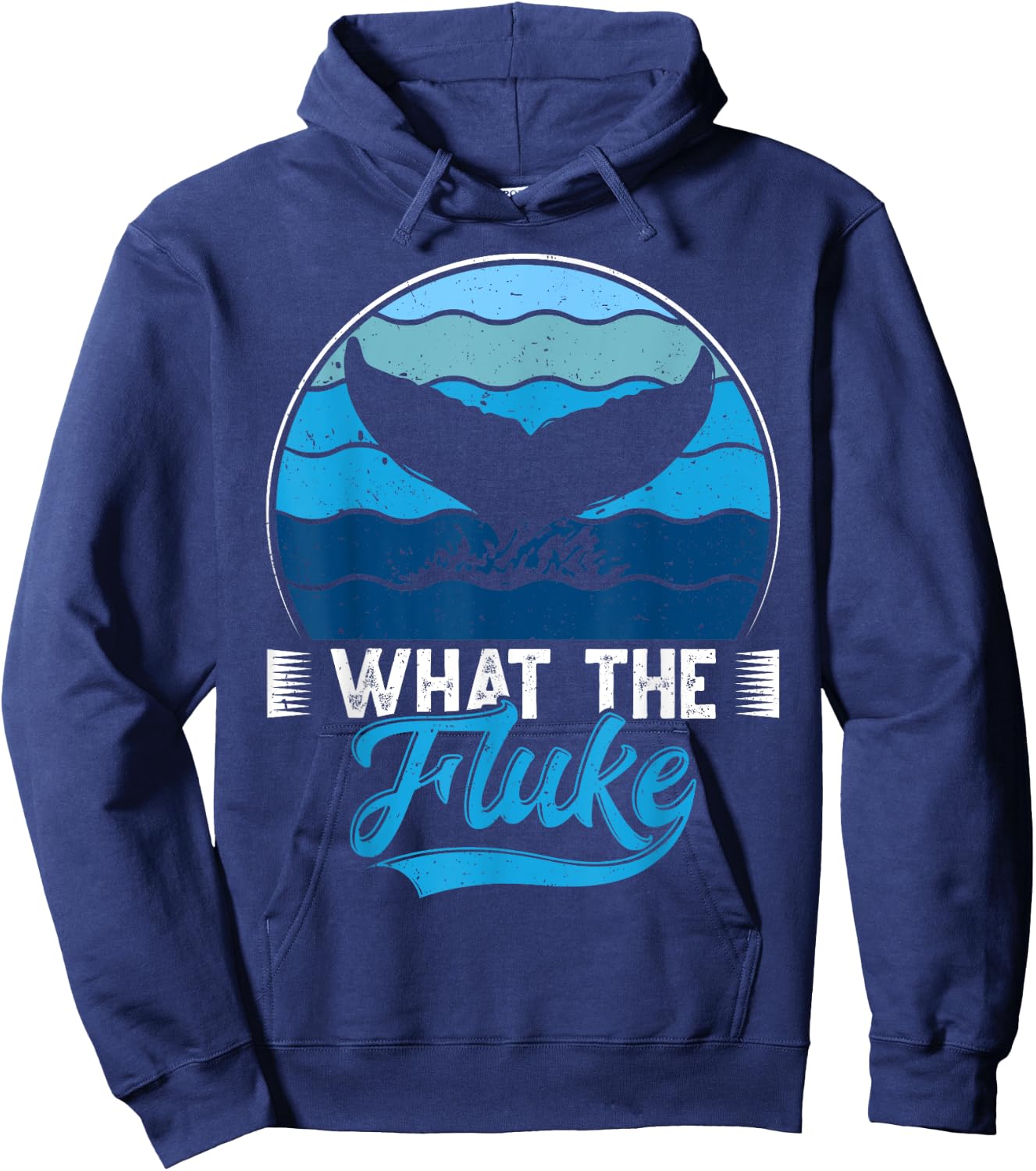 What The Fluke?! Cetacean Whale Watching Hoodie - Hoodie | Navy