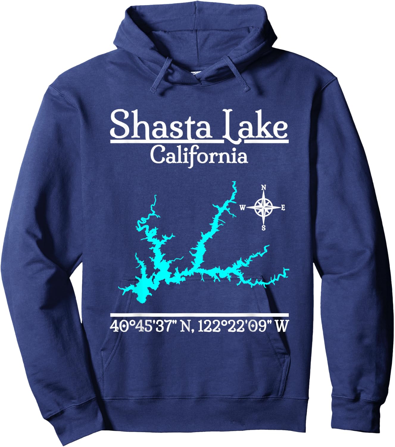 Shasta Lake - California Hoodie - Hoodie | Navy