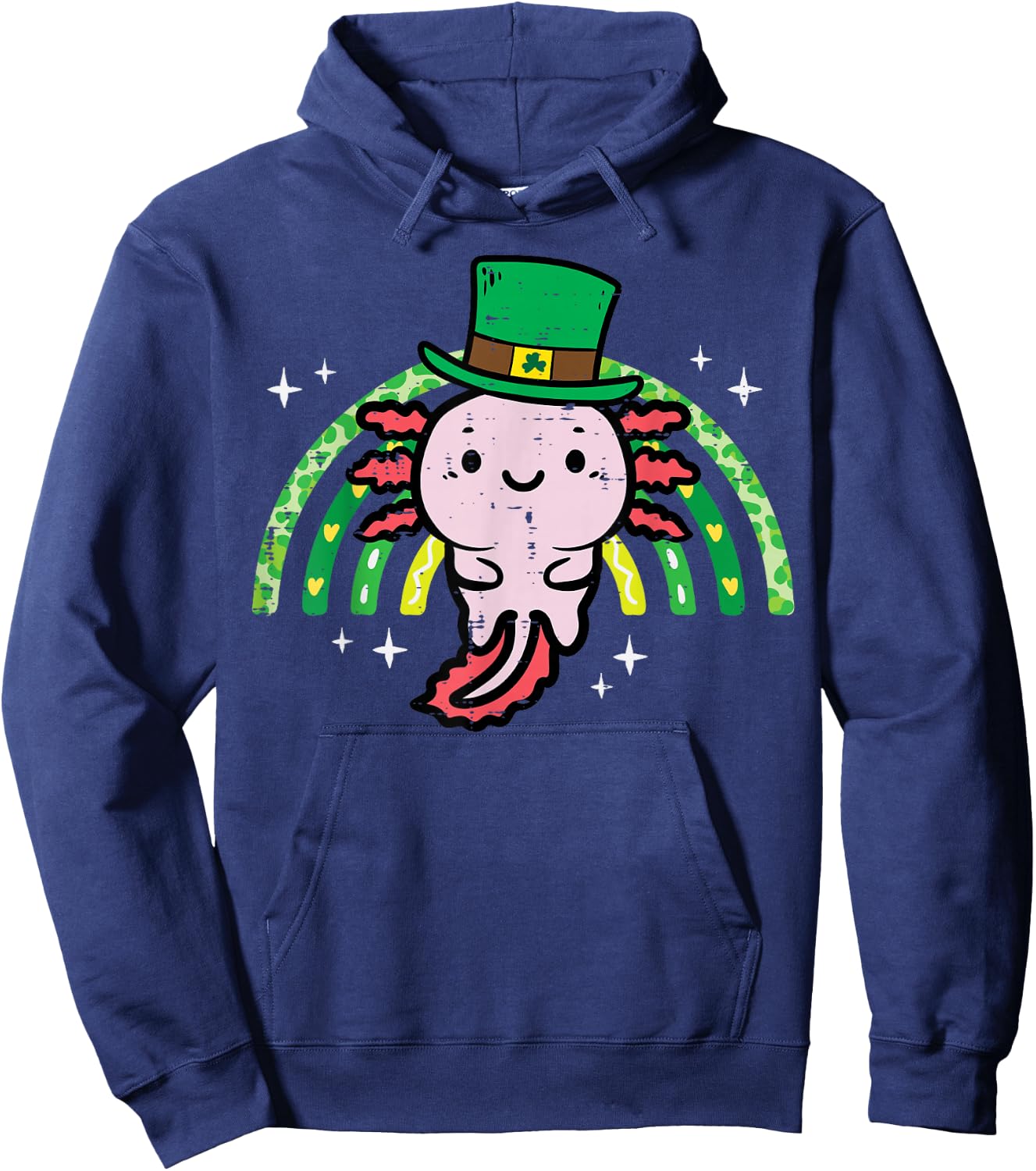 St Patricks Day Axolotl Saint Pattys Paddys Women Kids Men Hoodie - Hoodie | Navy