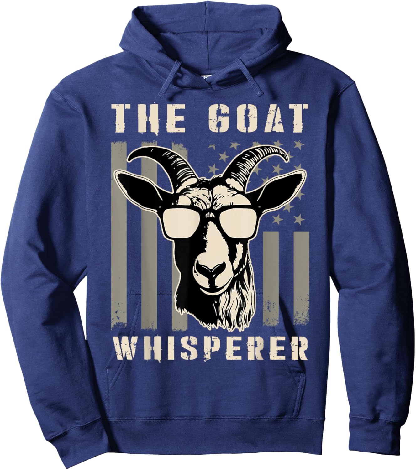The Goat Whisperer - USA American Flag Farm Animal Lover Hoodie - Hoodie | Navy