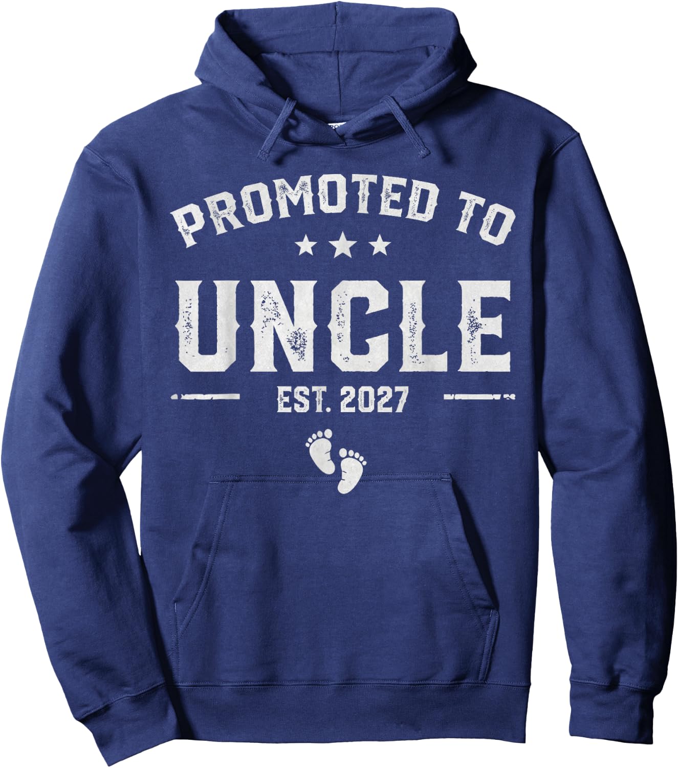 First Time Uncle Est 2027 Promoted to Uncle Est. 2027 Hoodie - Hoodie | Navy