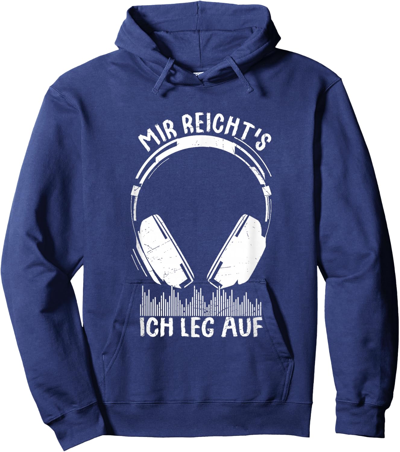 DJ with German Text "Mir Reichts ich leg auf Geschenk für Djs, black Hoodie - Hoodie | Navy