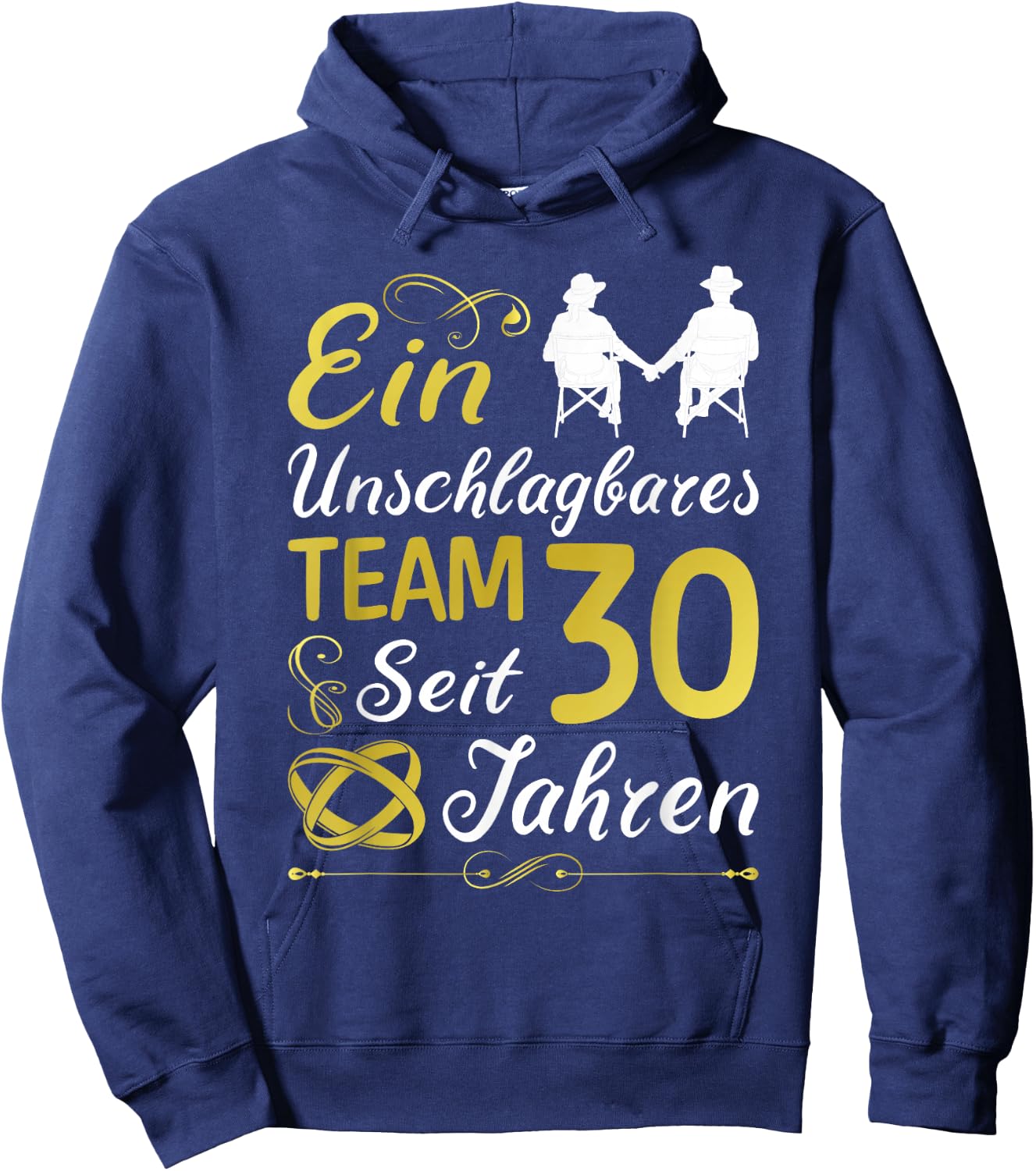 30 Jahre Verheiratet 30. Hochzeitstag Perlenhochzeit Hoodie - Hoodie | Navy