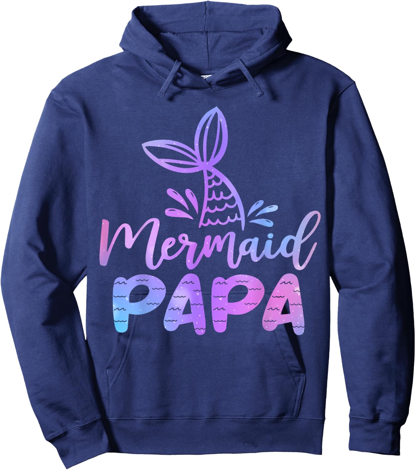 Meerjungfrau PAPA Meerjungfrau Geburtstag Party Mottoparty Familie Hoodie - Hoodie | Navy