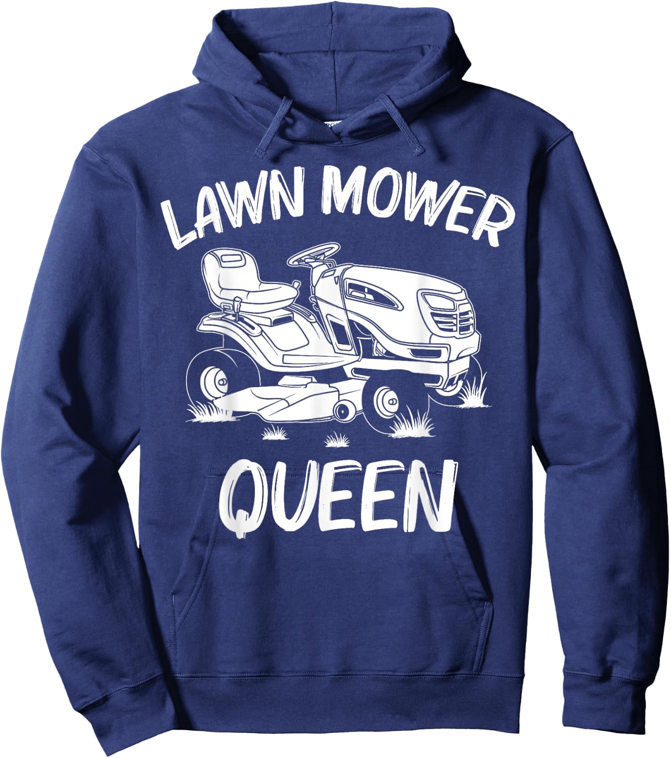 Funny Lawn Mowing Gift Women Mom Lawn Mower Farm Gardening Hoodie - Hoodie | Navy