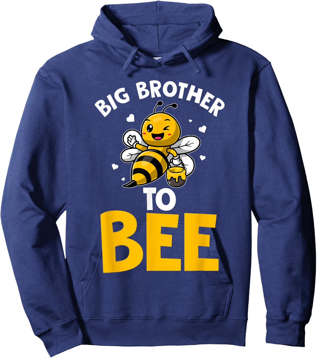 Big Brother to Bee Big Brother Bee Announcement Hoodie - Hoodie | Navy