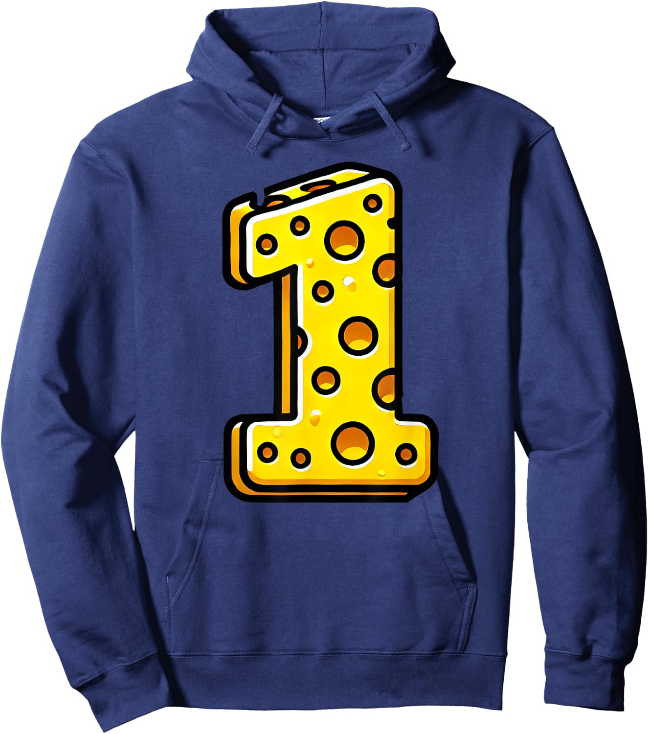 Happy 1st Birthday Cheese Number Boys Girls Kids Hoodie - Hoodie | Navy
