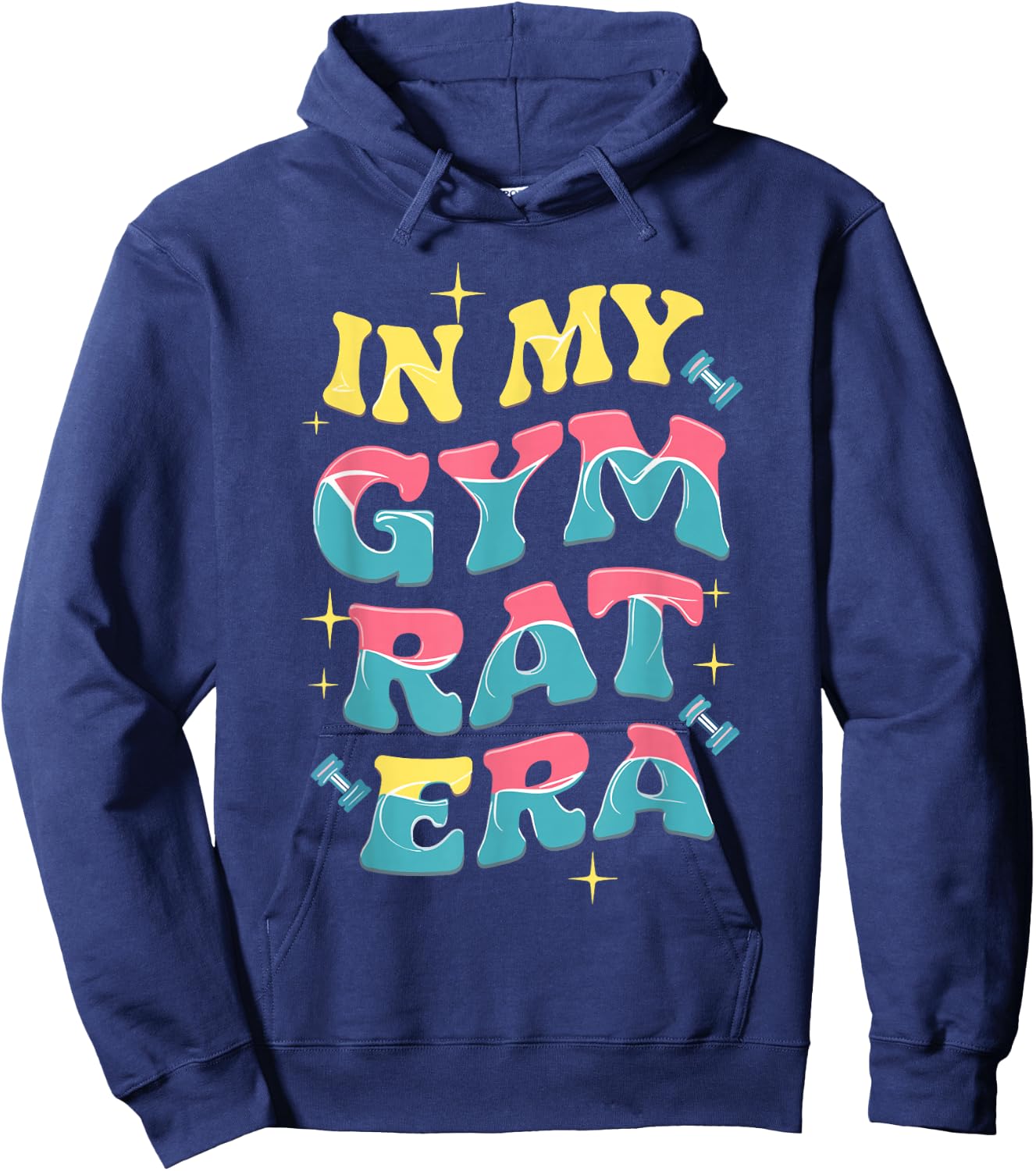 In My Gym Rat Era Groovy Fitness Bodybuilding Workout Hoodie - Hoodie | Navy