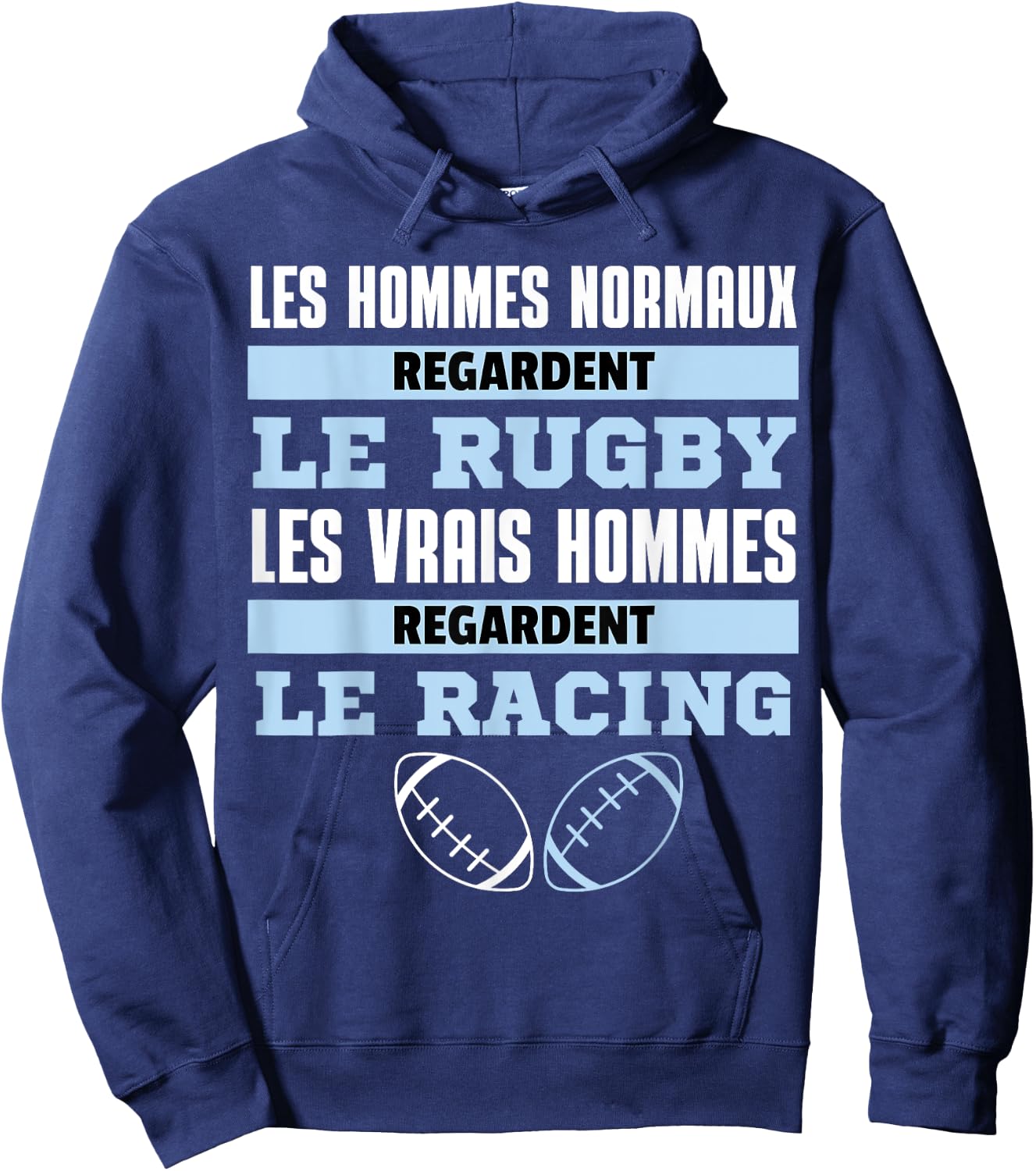 Supporter Rugby Racing Gift Humour , Black, S Hoodie - Hoodie | Navy