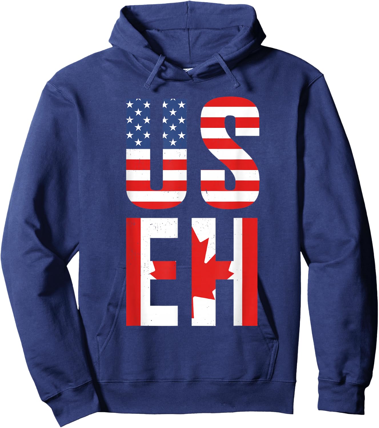 Canada Root EH USA America Flag Proud Canadian Men Women Kid Hoodie - Hoodie | Navy