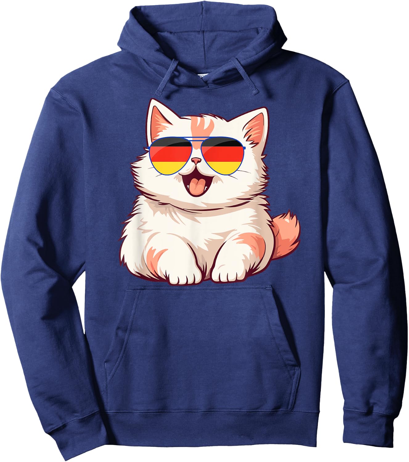 Katze kostüm lustig Deutschland Flagge katzen kätzchen Cat Hoodie - Hoodie | Navy