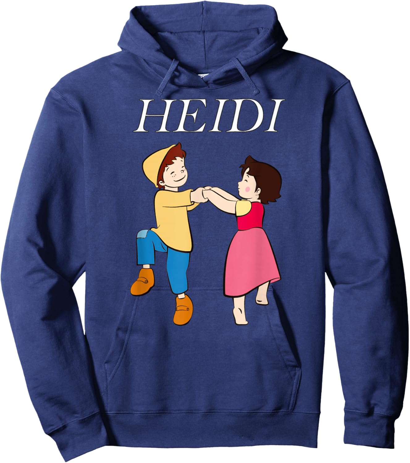 Heidi and Peter Dance Cartoon TV Series with Logo , black Hoodie - Hoodie | Navy