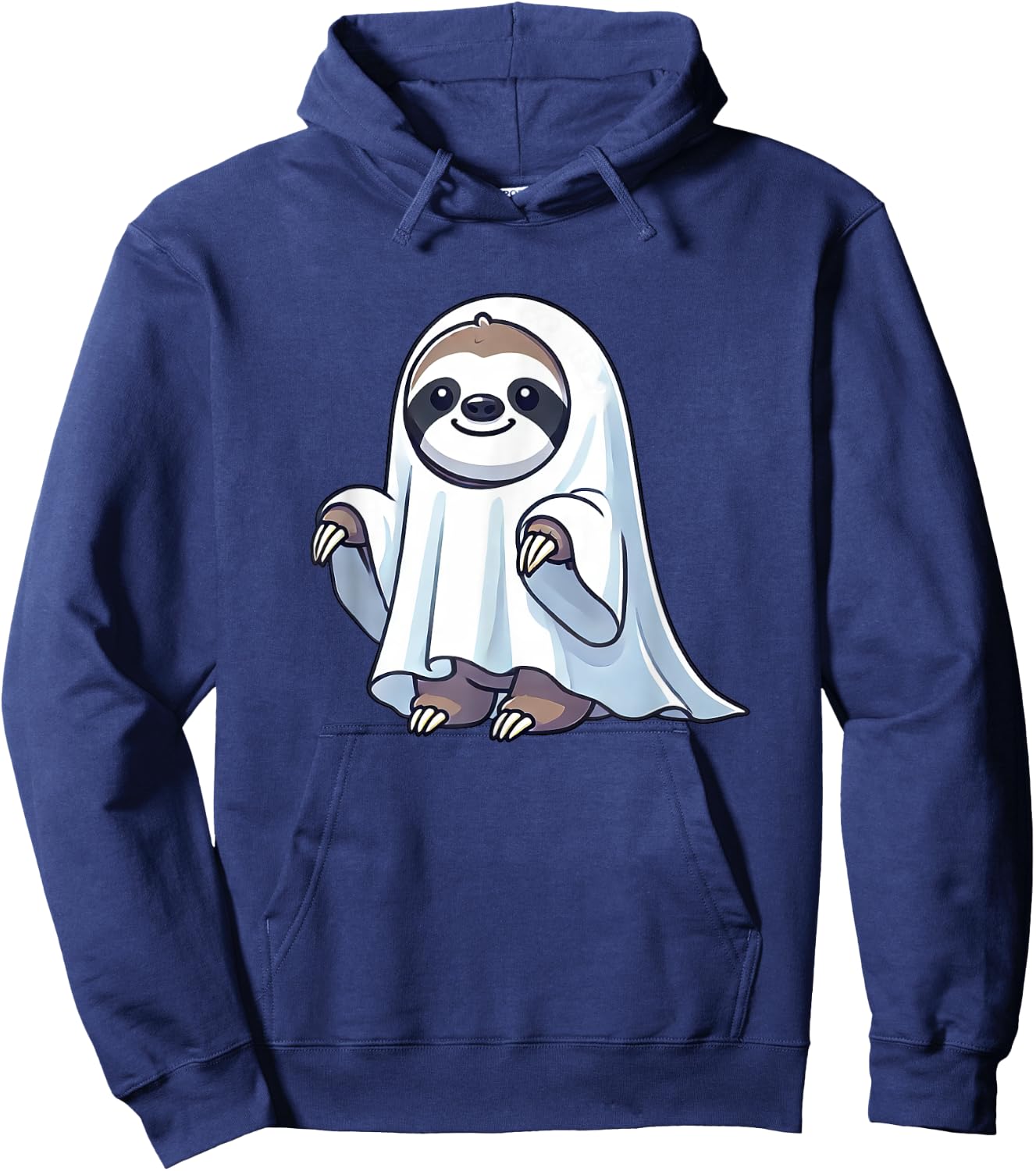 Cute Halloween Sloth Ghost Cartoon Spooky Sloth Costume Hoodie - Hoodie | Navy