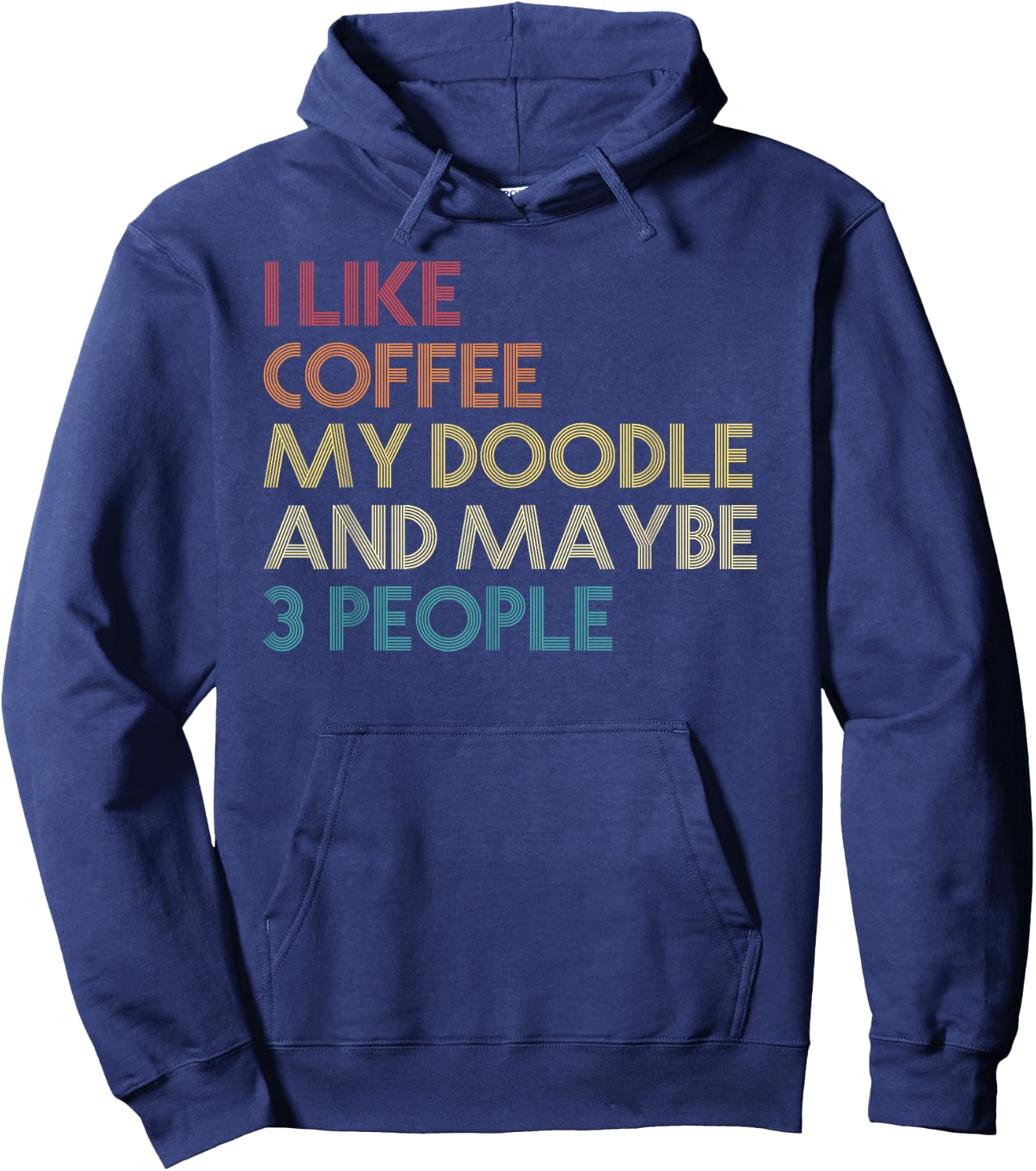 Goldendoodle Dog Owner Coffee Lovers Vintage Retro Hoodie - Hoodie | Navy