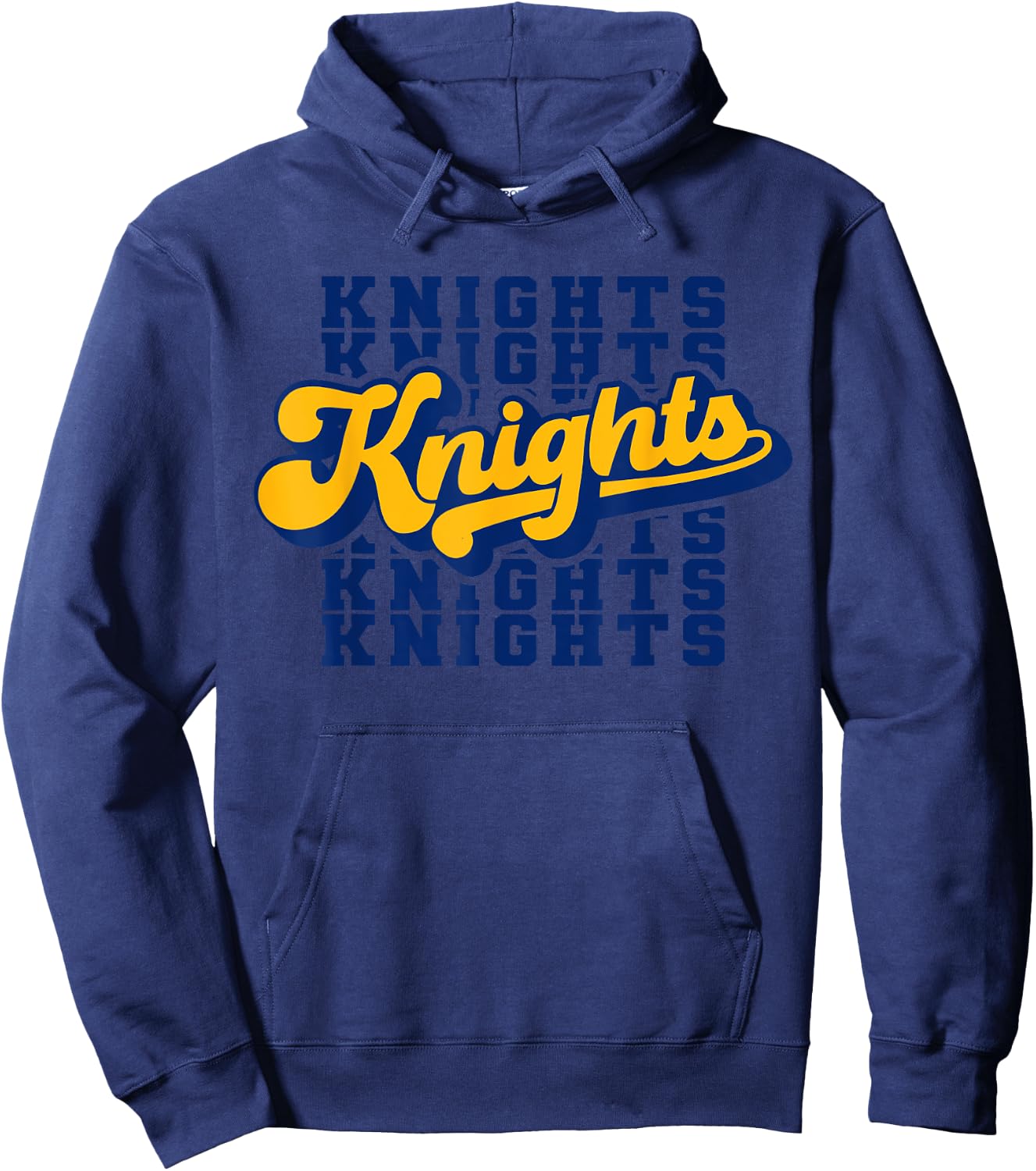 Go Knights - Cute 70's Retro Gameday Spirit Cheerer Hoodie - Hoodie | Navy