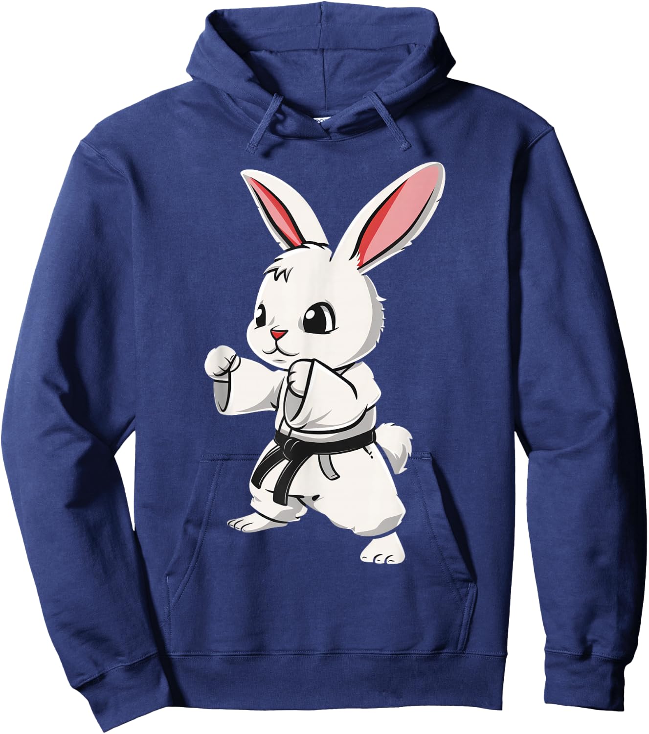 Karate Bunny Martial Arts Funny Cute Kawaii MMA Jiu Jitsu Hoodie - Hoodie | Navy