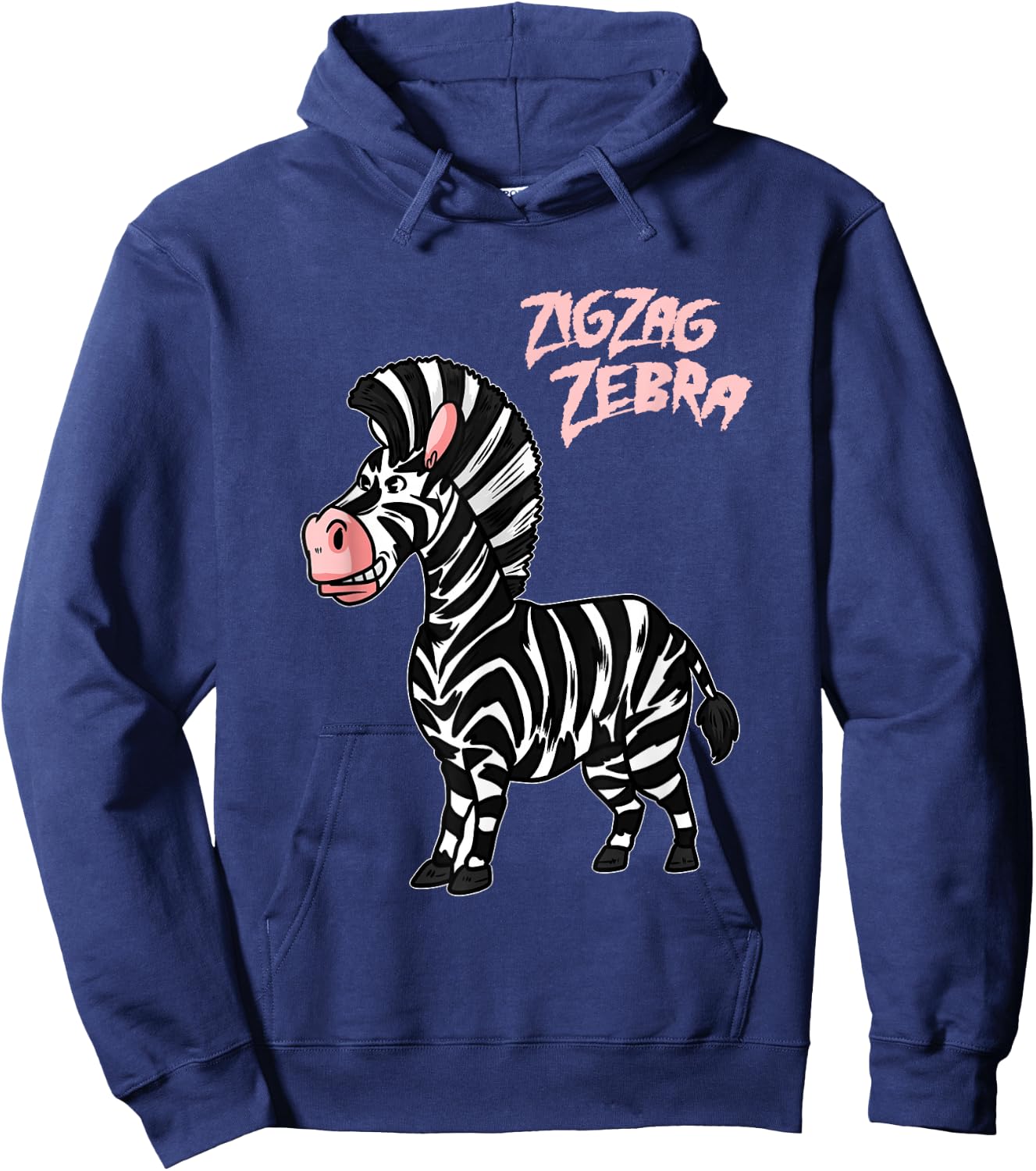 Zig Zag Zebra Hoodie - Hoodie | Navy