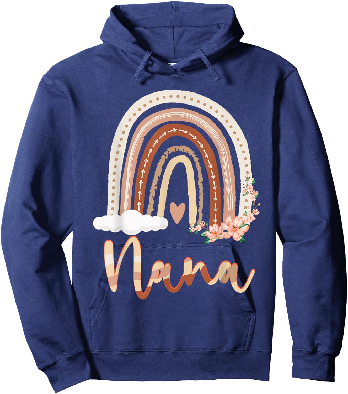 Nana Boho Rainbow Grandma From Grandkids Mother's Day Hoodie - Hoodie | Navy