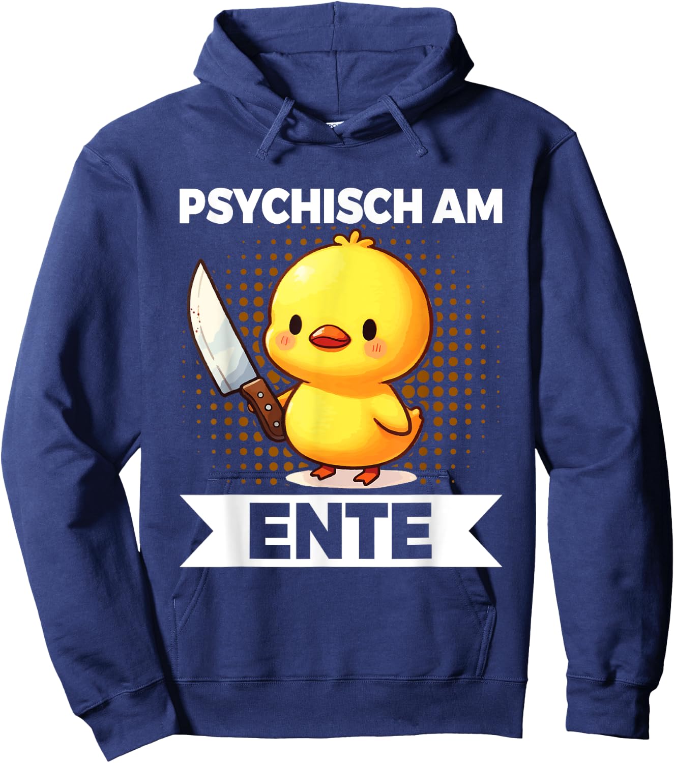 Psychisch Am Ente Funny Duck Slogan Hoodie - Hoodie | Navy